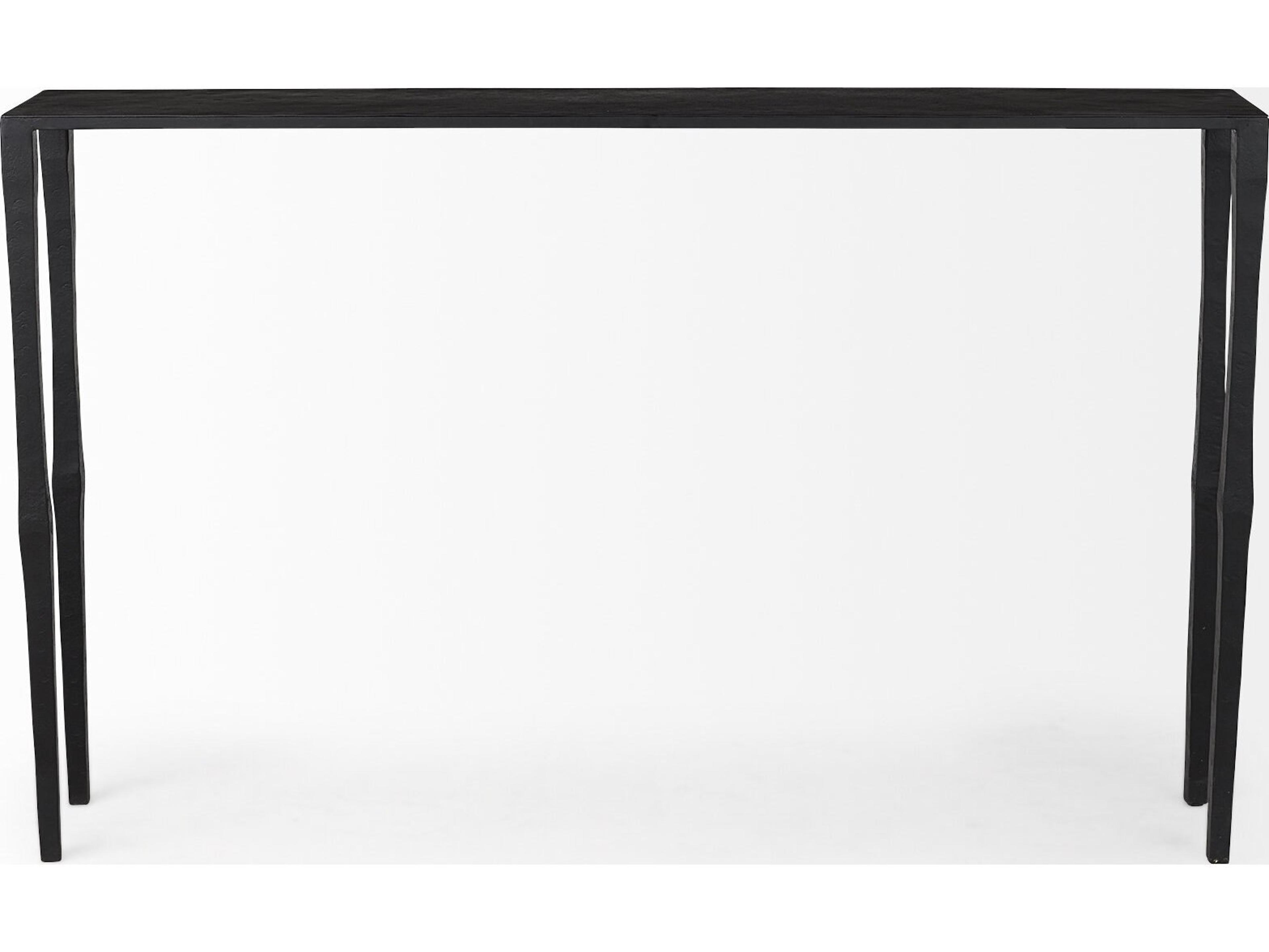 Mercana Timothy  48.0 X 8.0 X 30.0 Ebony Black Iron Console Table