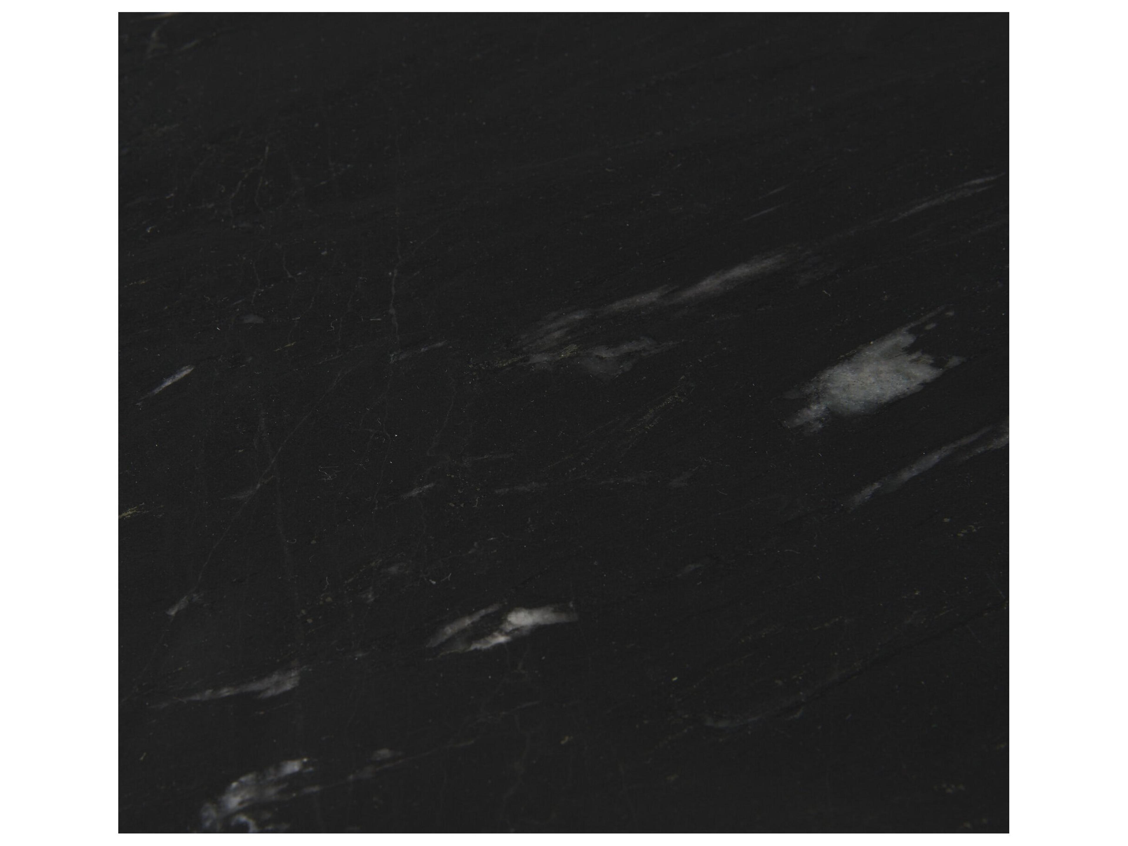 Mercana Reinhold III Black Marble Top Iron Coffee Table