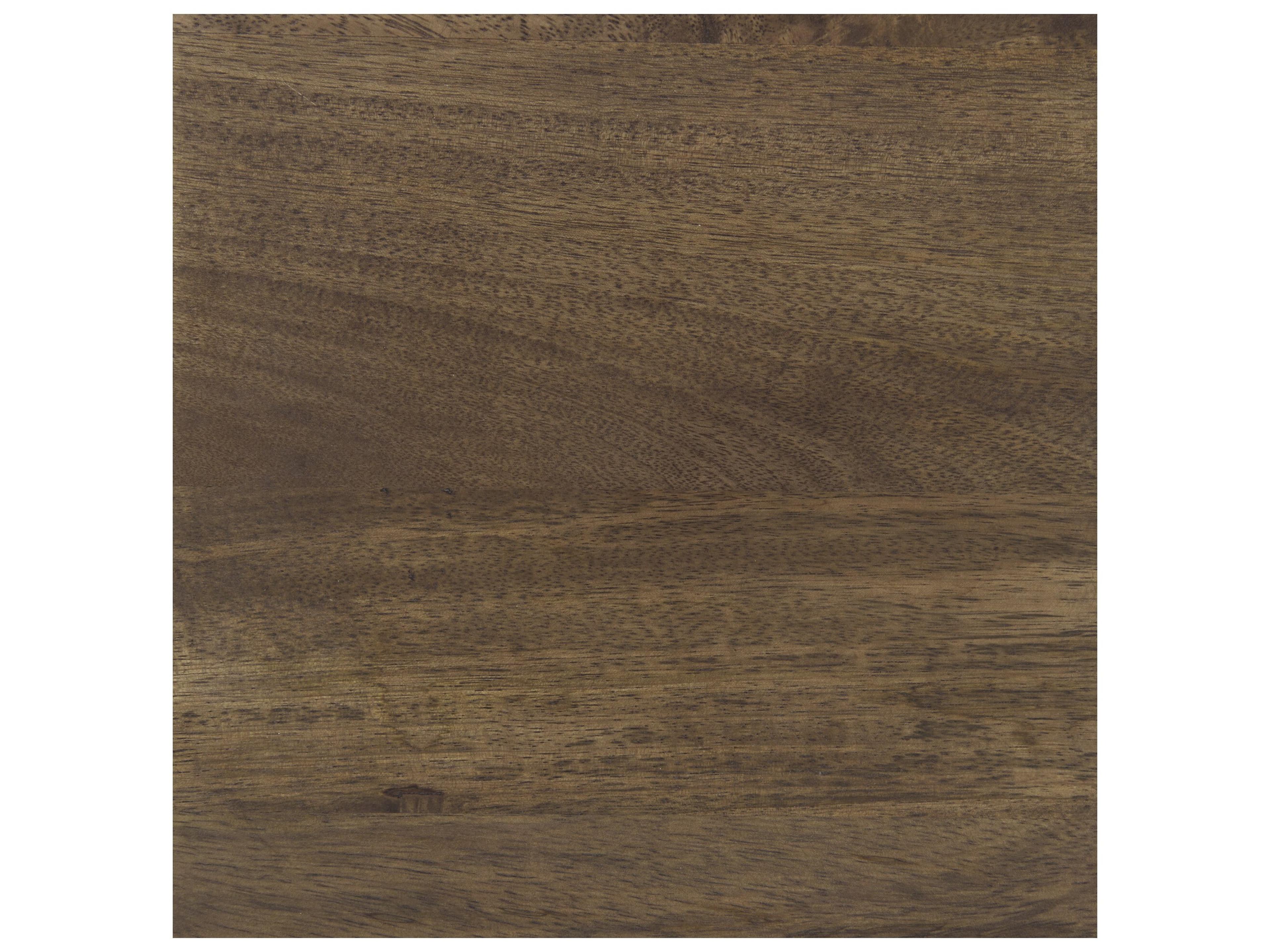 Mercana Arelius 36L x 18W x 32H Medium Brown Wood, Black Metal Base w/ 2 Glass Doors Accent Cabinet