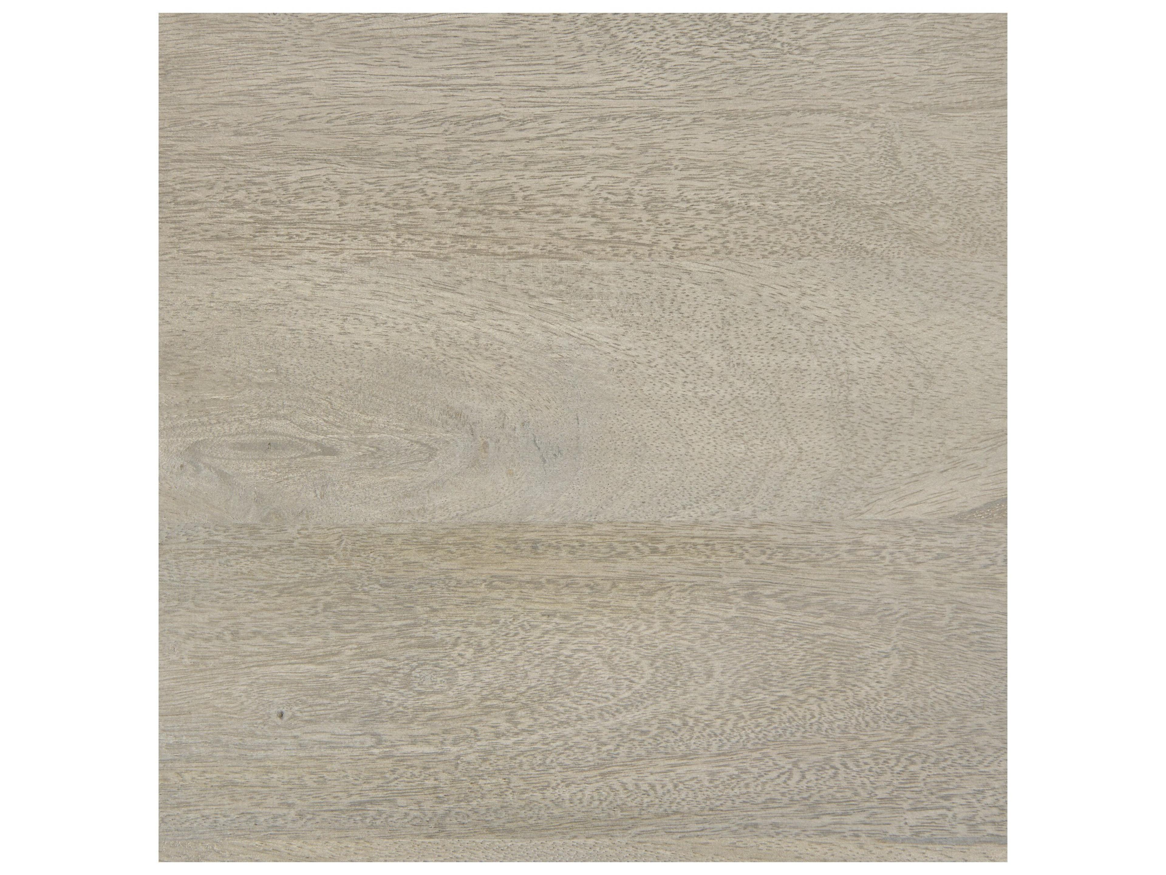 Mercana Arelius 20L x 18W x 26H Gray Wood W/ Black Metal Frame End/Side Table