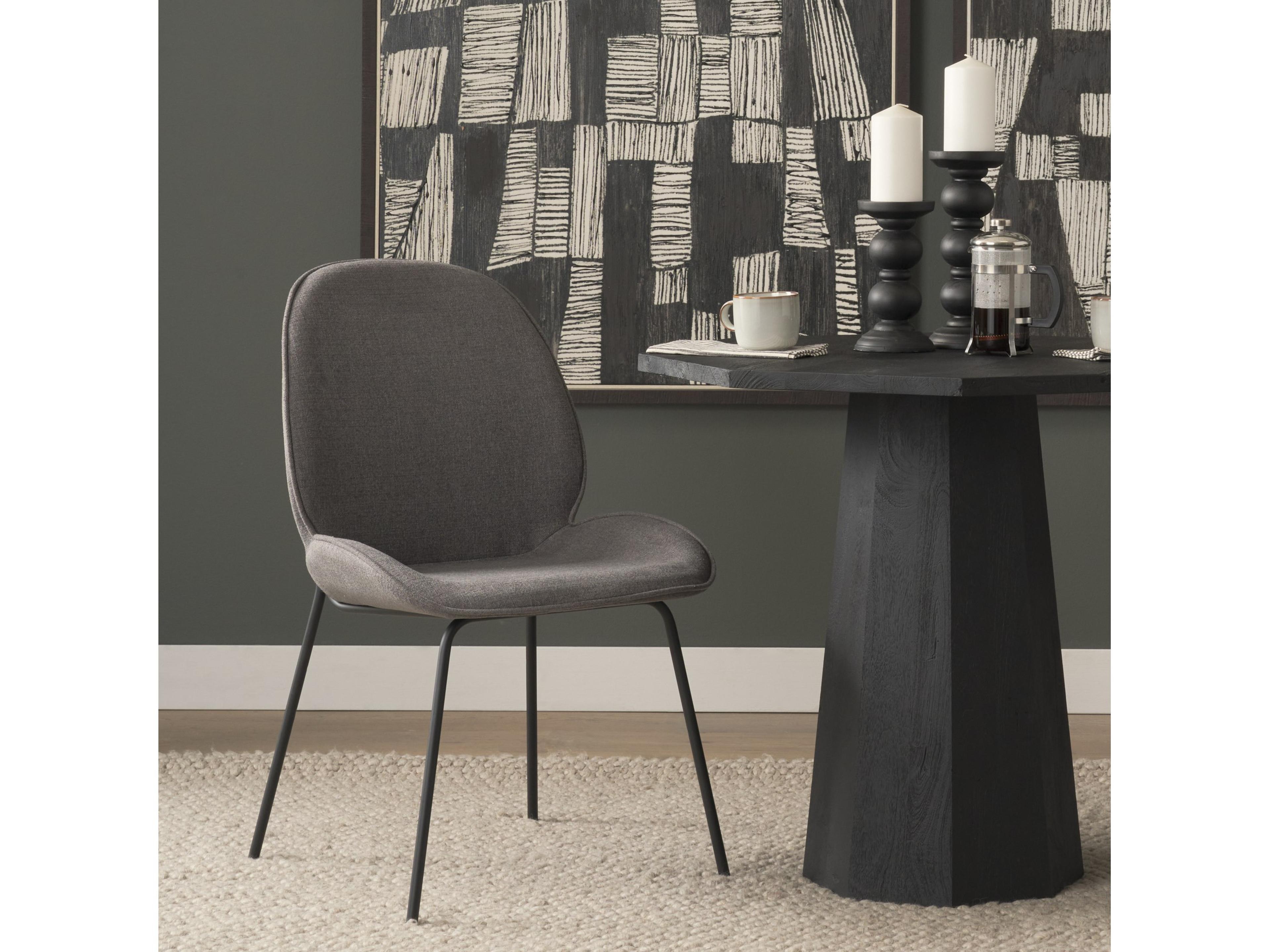 Mercana Inala Grey Seat Metal Frame Dining Chair