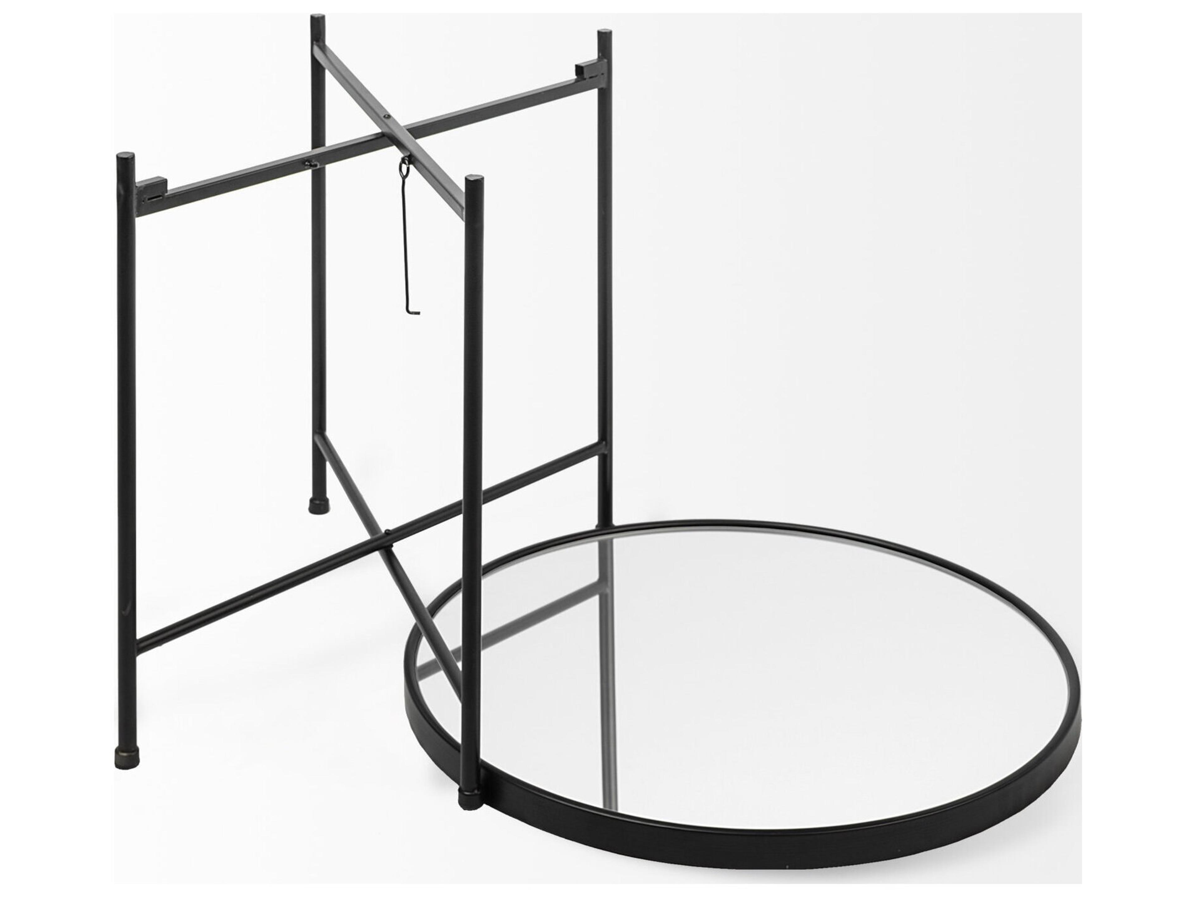 Mercana Samantha (Large) Black Mirror Top  Accent Table