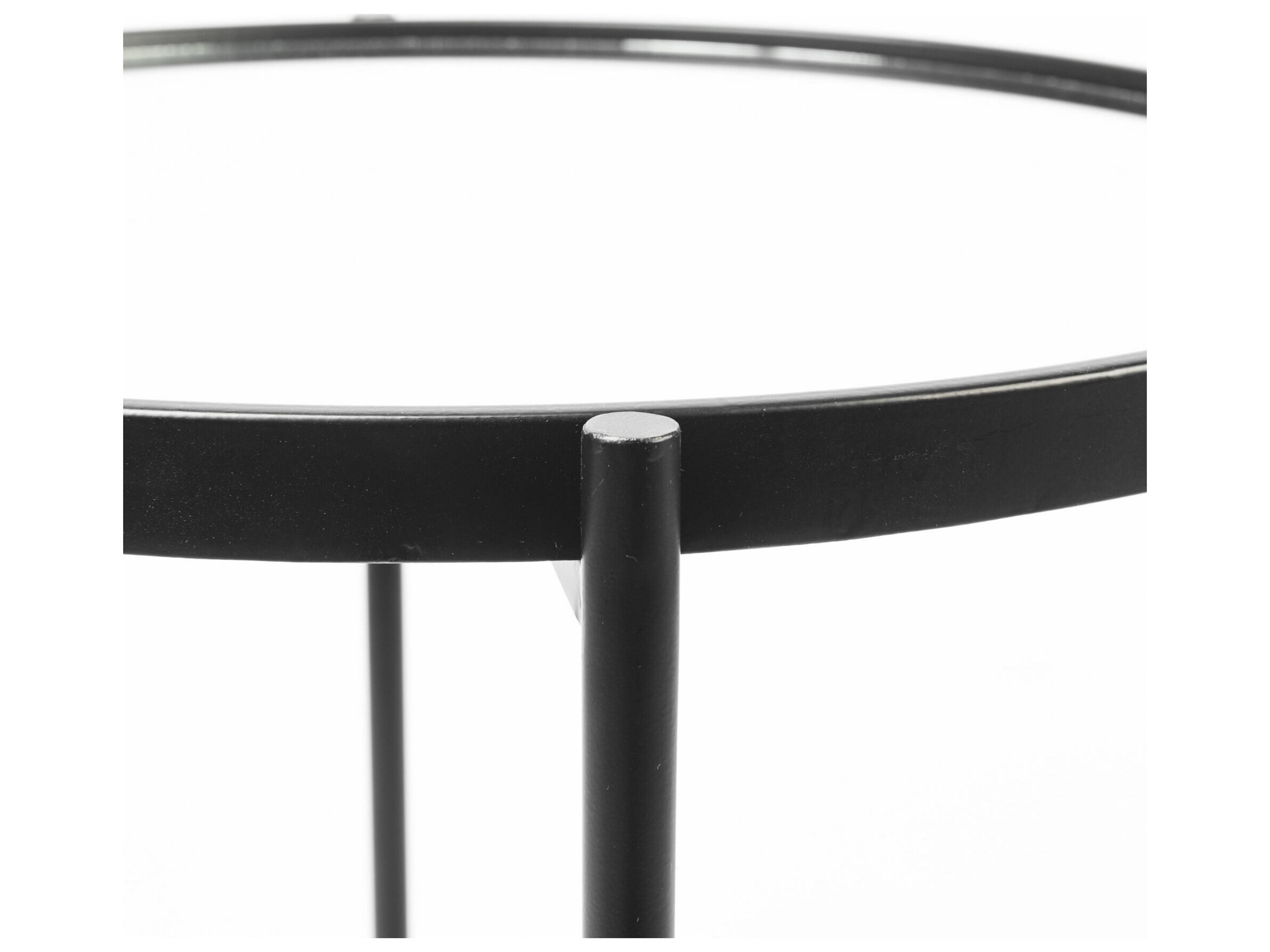 Mercana Samantha (Large) Black Mirror Top  Accent Table