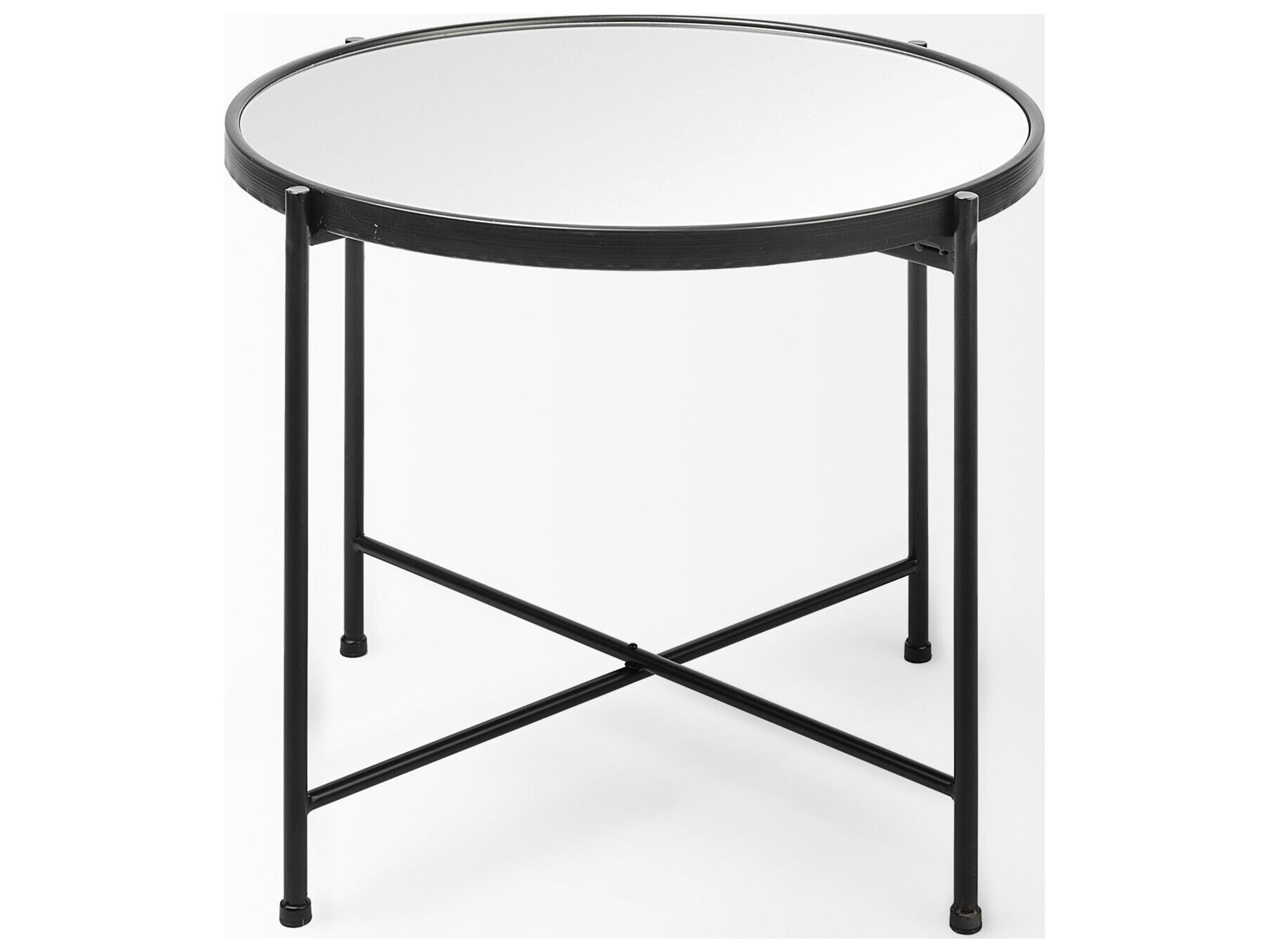 Mercana Samantha (Large) Black Mirror Top  Accent Table