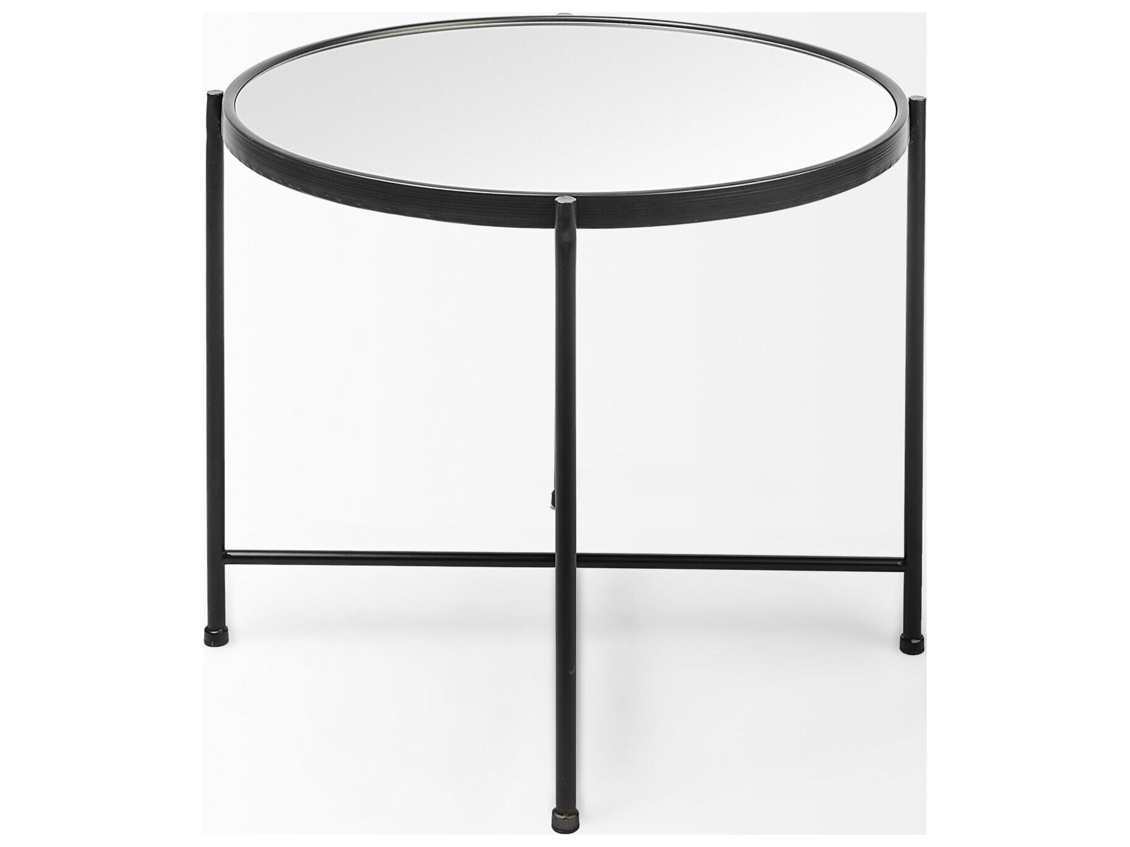 Mercana Samantha (Large) Black Mirror Top  Accent Table