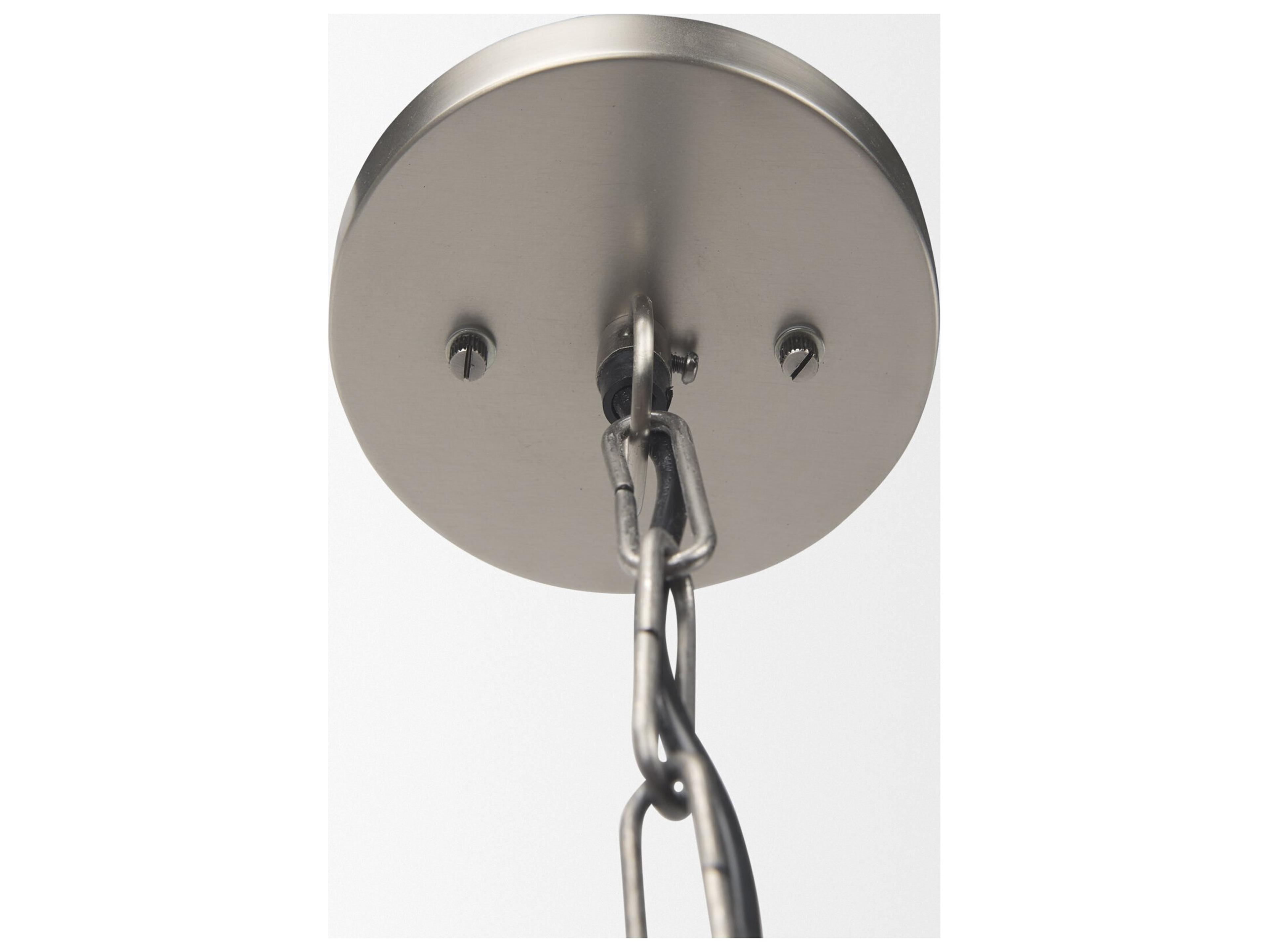 Mercana Leighton 15.0L x 15.0W x 20.0H Antique Nickel Pendant Light