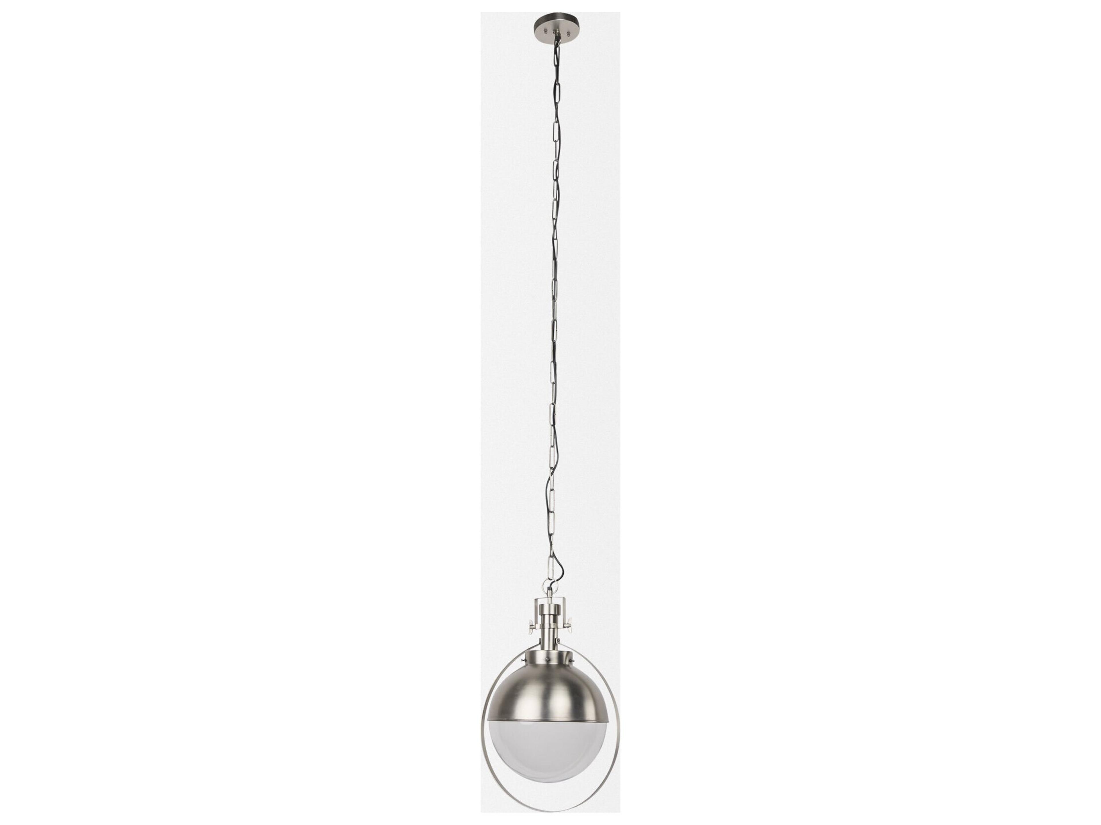 Mercana Leighton 15.0L x 15.0W x 20.0H Antique Nickel Pendant Light