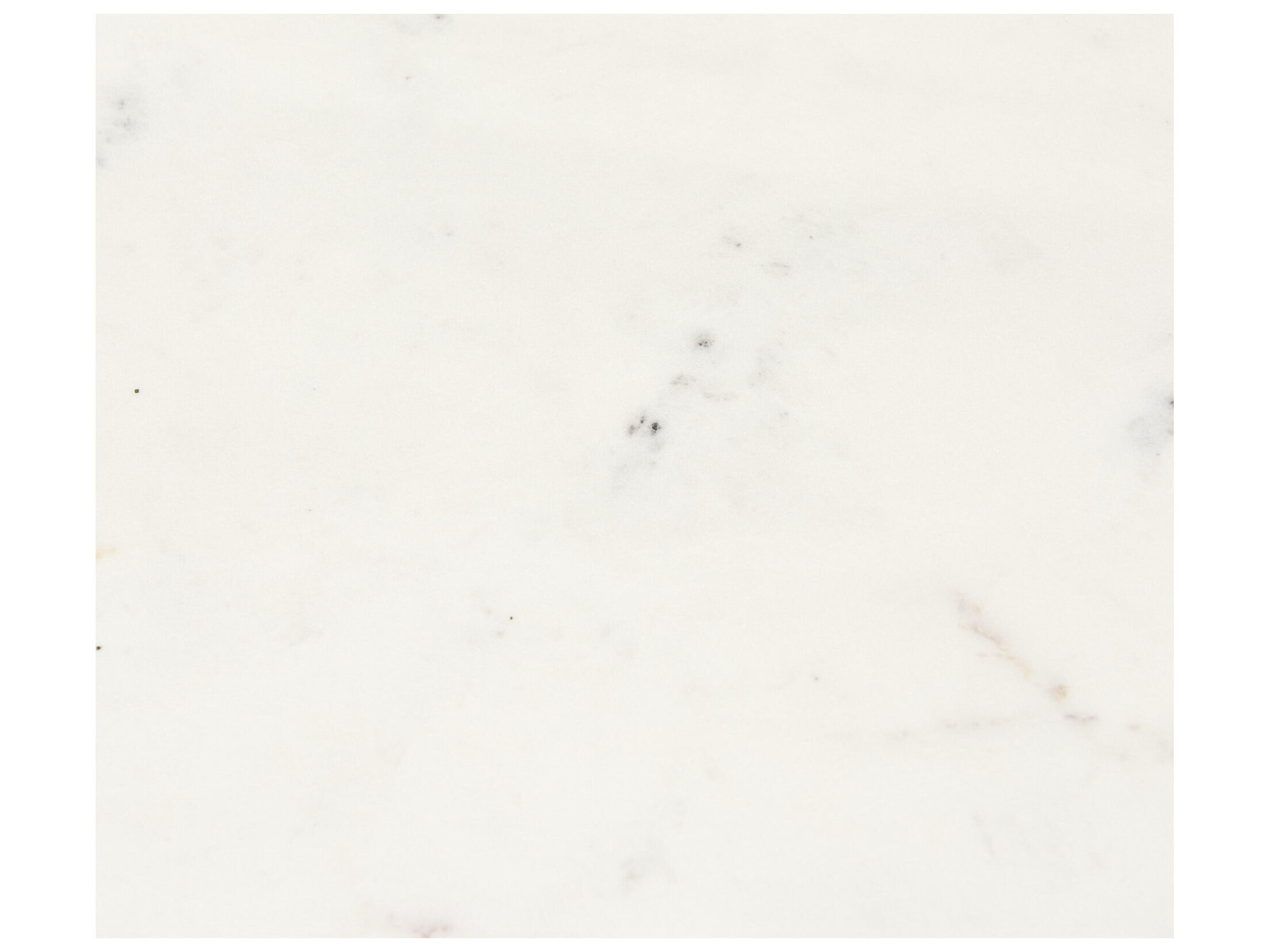 Mercana Maxwell 48L x 48W x 30H White Marble Round Top W/ Black Metal and Wood Pedestal Base Dining Table