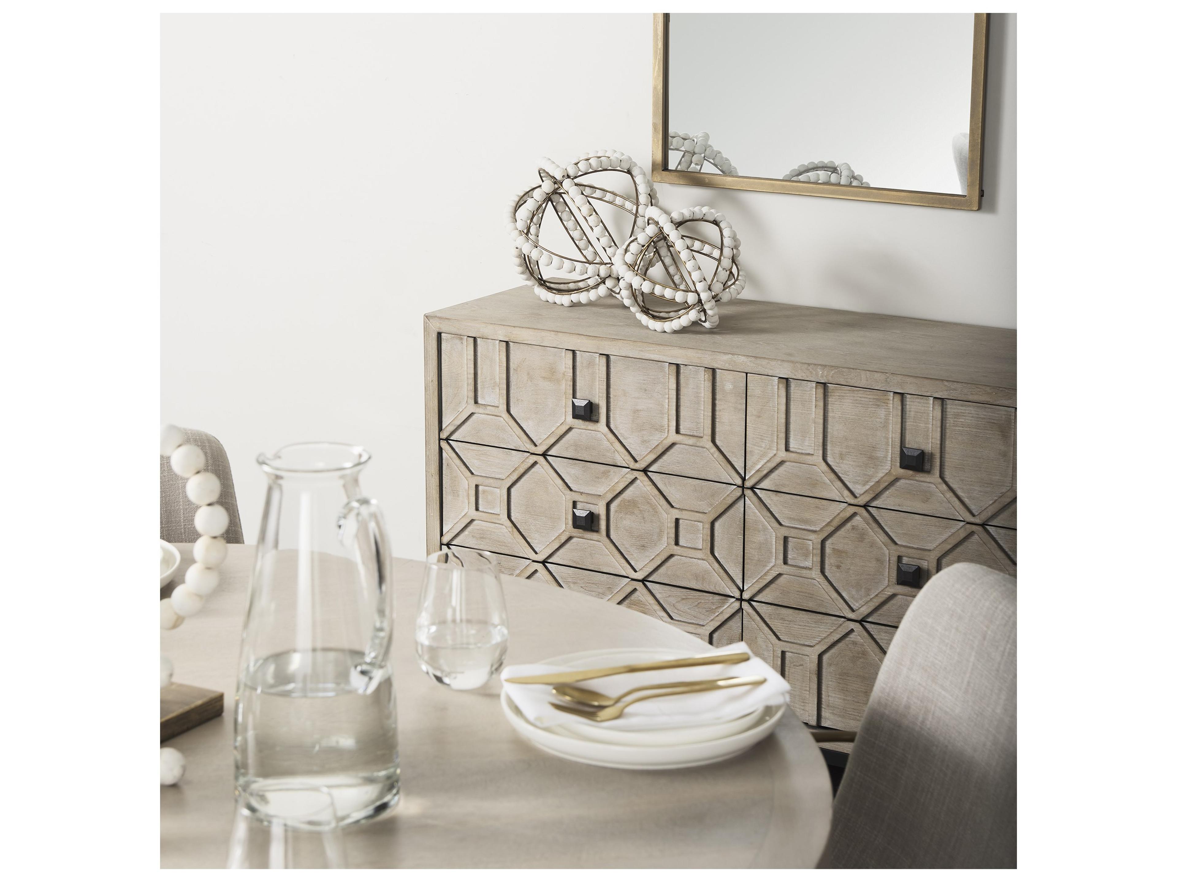 Mercana Genevieve II Light Brown Fir Veneer 9 Drawer Sideboard