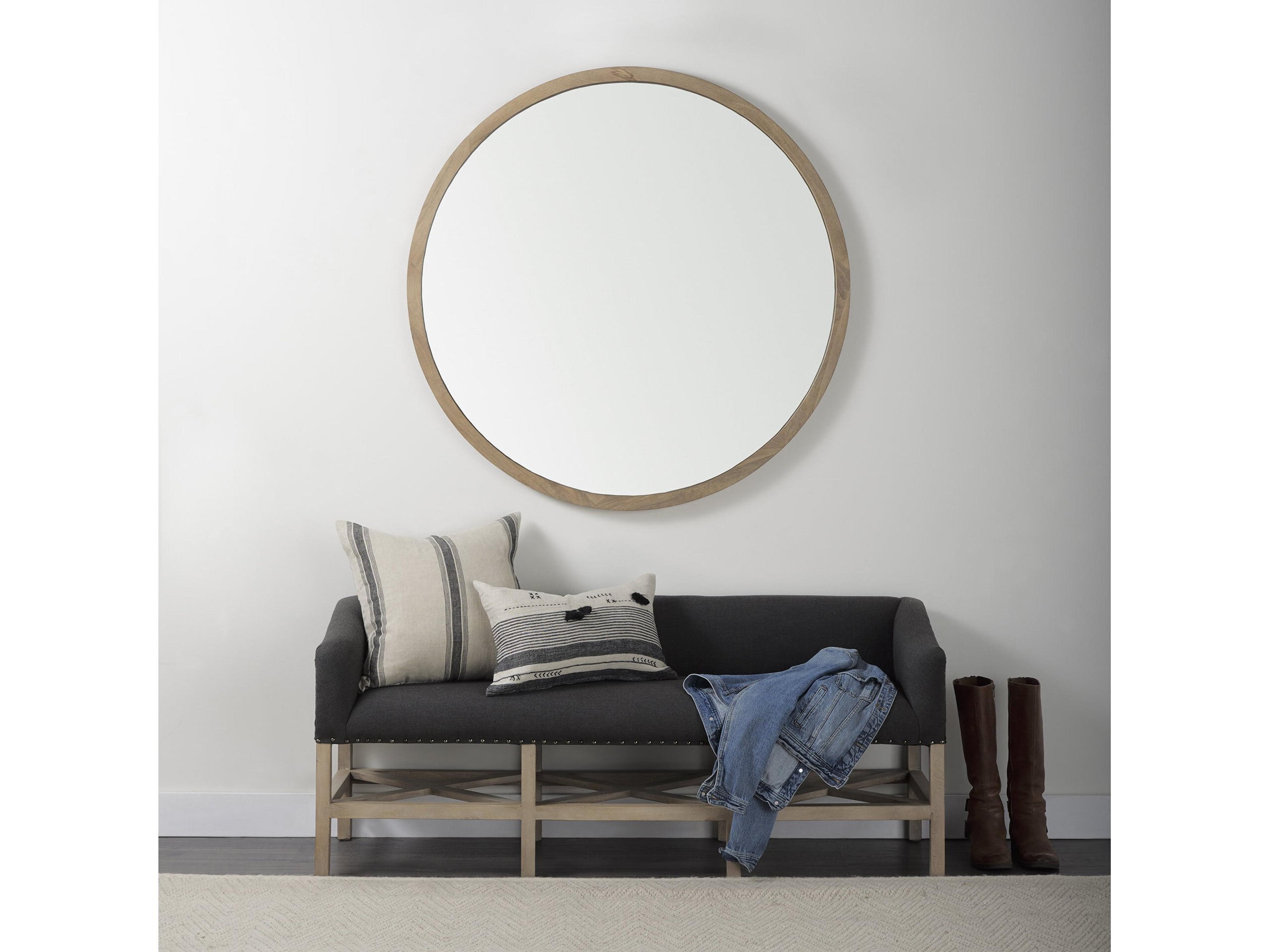 Mercana Bergen 60.0L x 19.0W x 25.5H Dark Gray Fabric W/ Light Brown Wooden Base Accent Bench