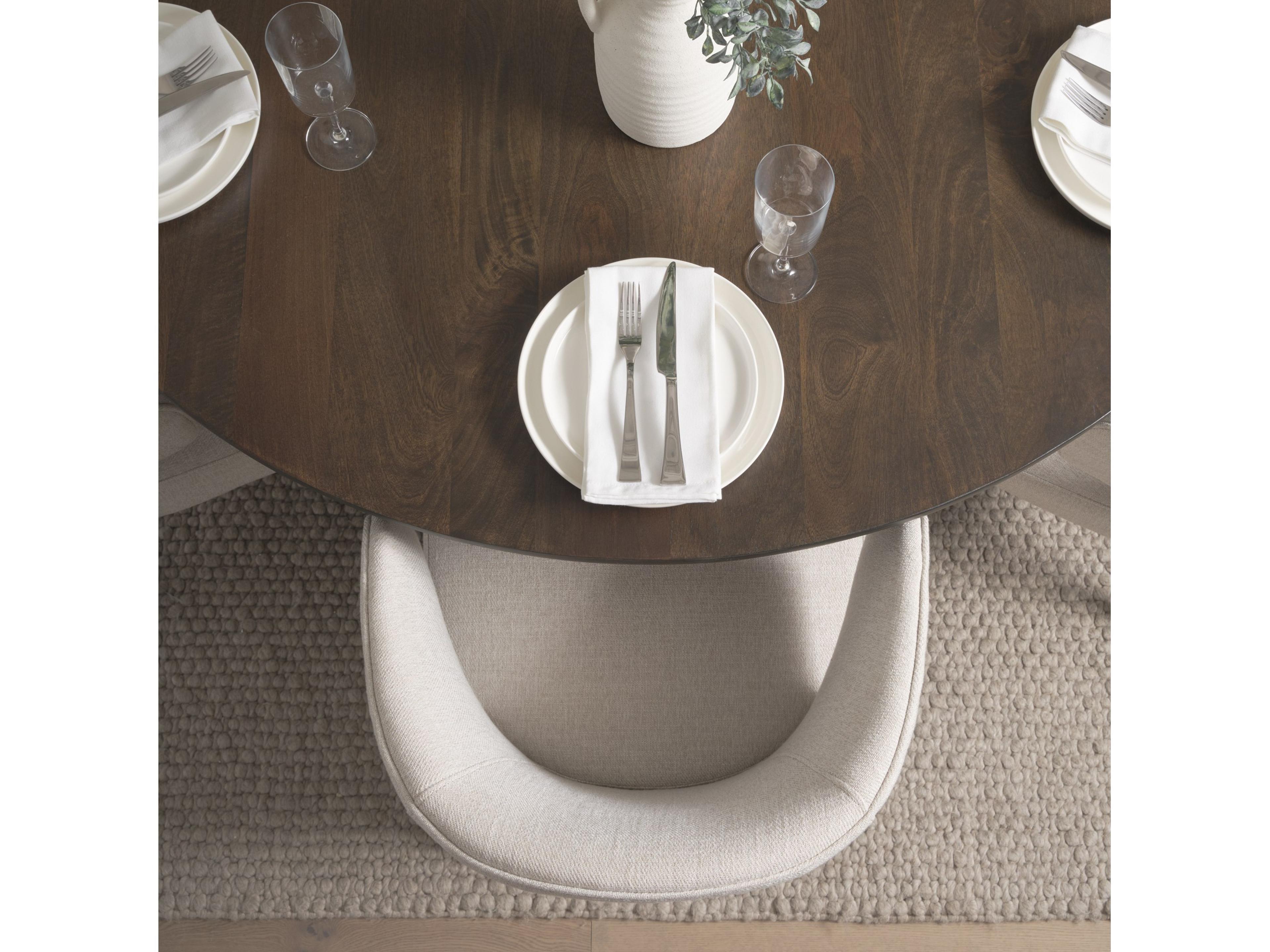 Mercana Niles 22.5L x 24.0W x 32.0H Cream Fabric Seat W/ Dark Brown Wooden Legs Wingback Dining Chair