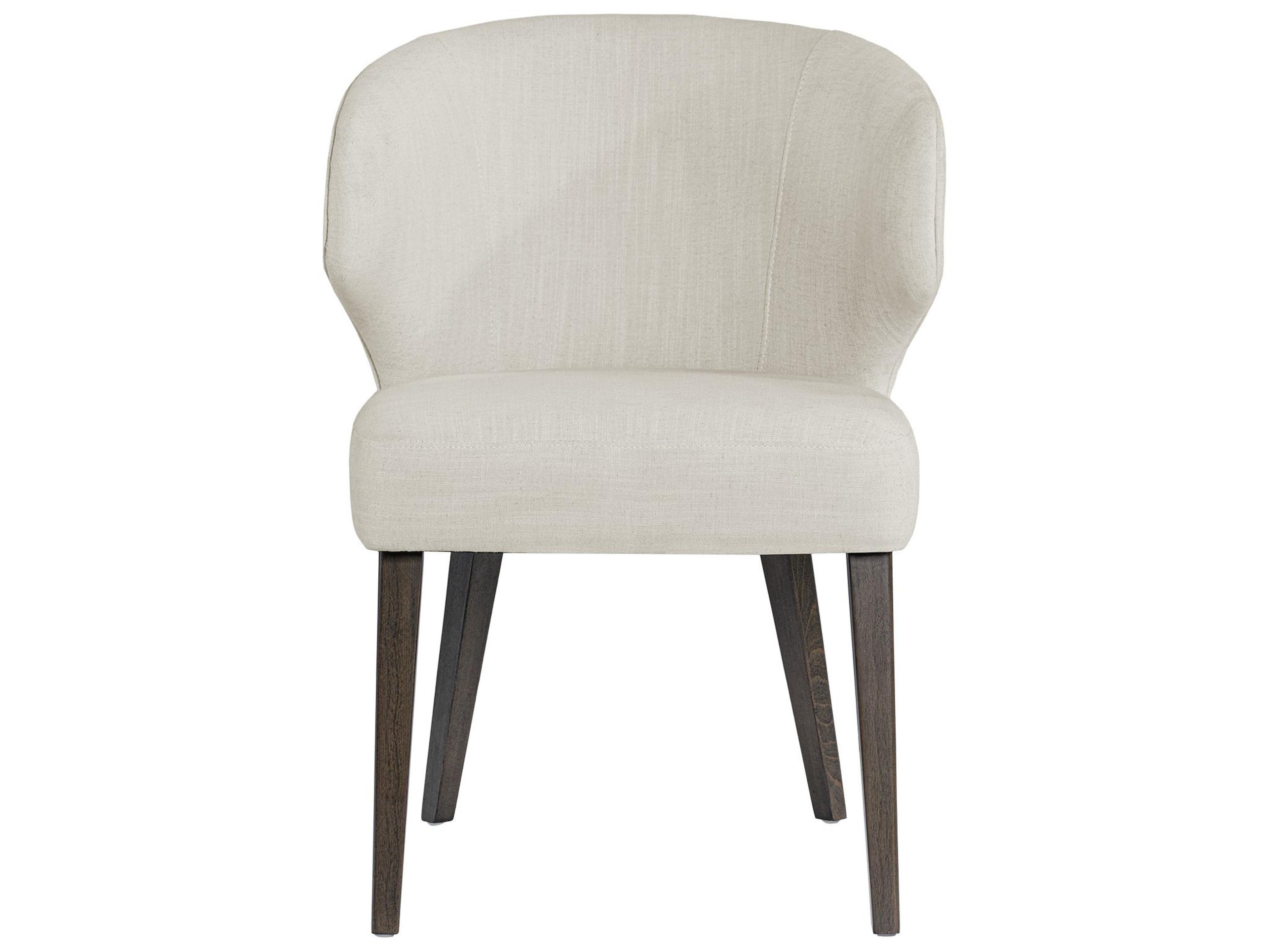 Mercana Niles 22.5L x 24.5W x 32H Cream Fabric Seat W/ Dark Brown Wooden Legs Wingback Dining Chair