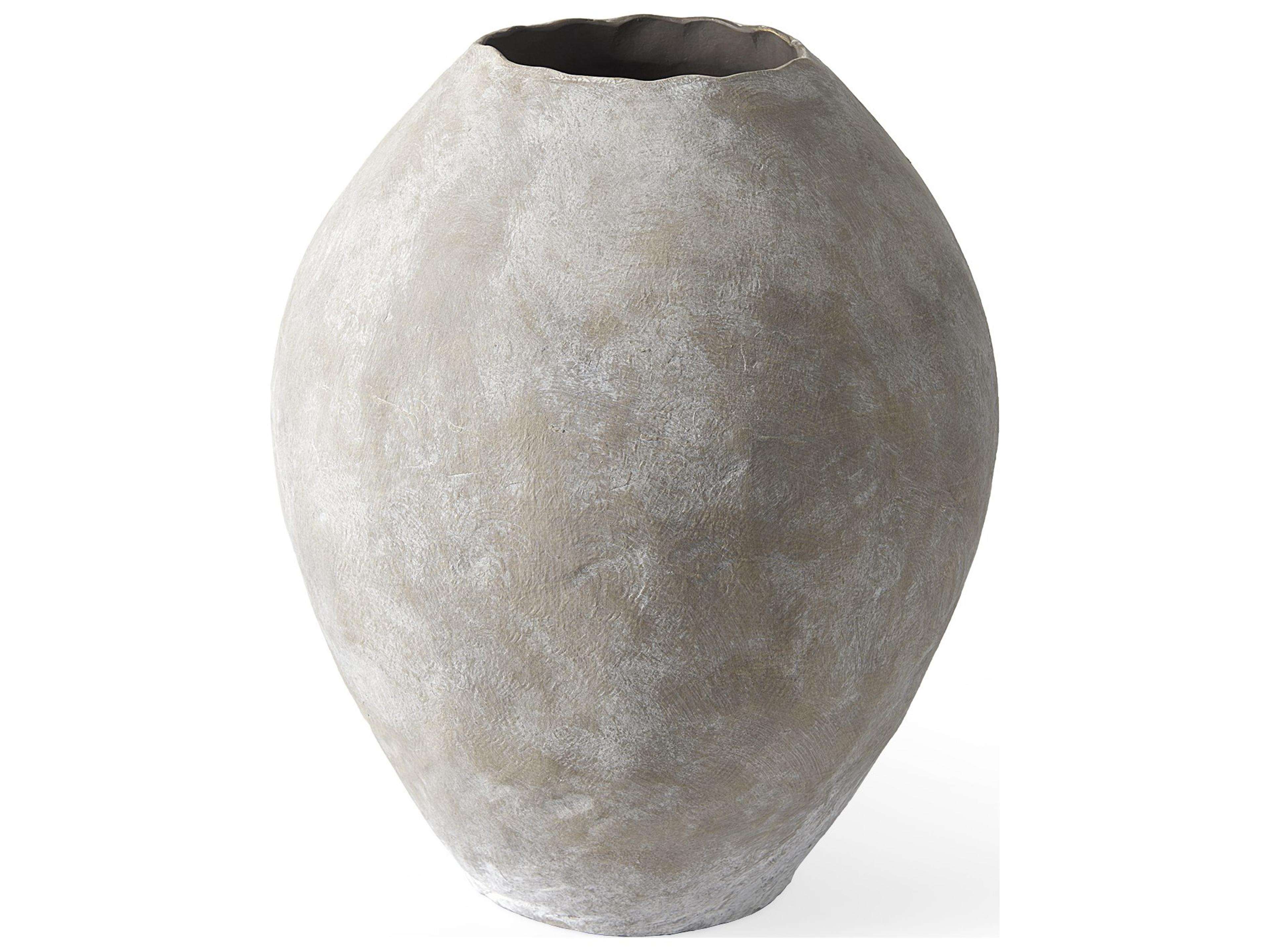 Gobi 20L x 23H Small Tan Ceramic Oval Vase