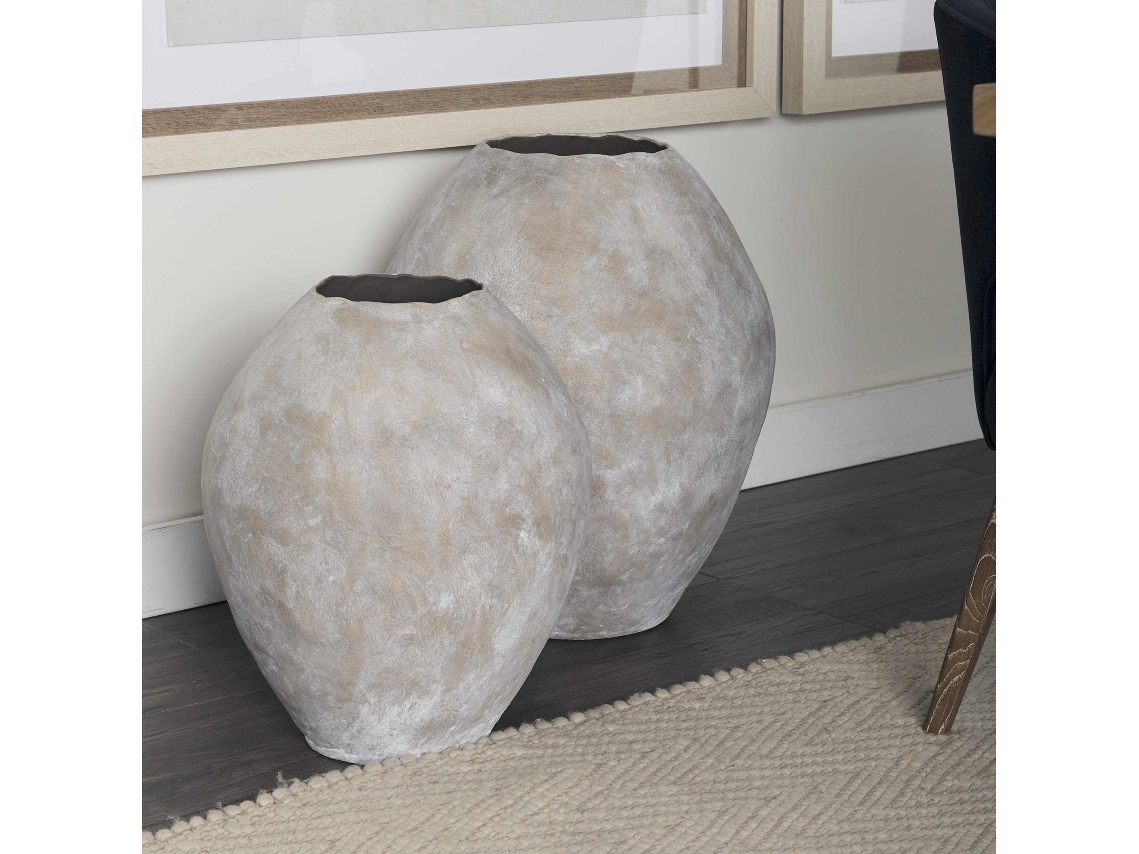 Mercana Gobi 20L x 23H Small Tan Ceramic Oval Vase