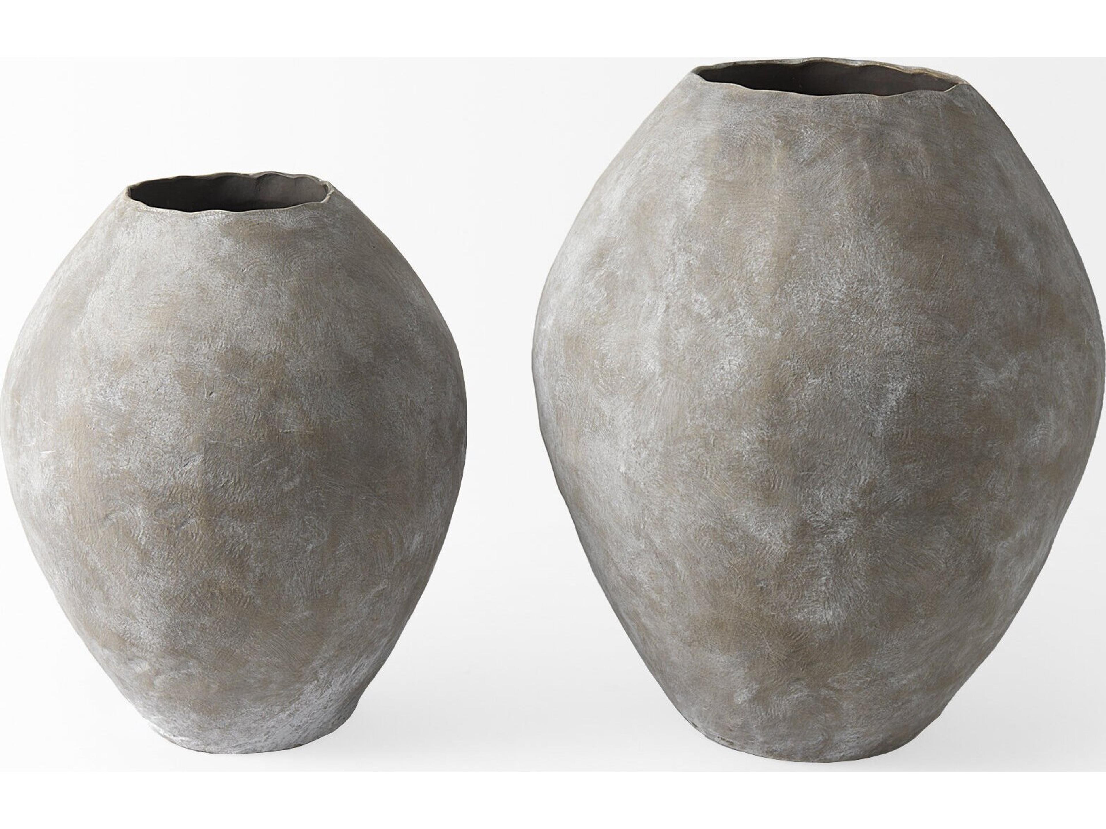 Mercana Gobi 20L x 23H Small Tan Ceramic Oval Vase