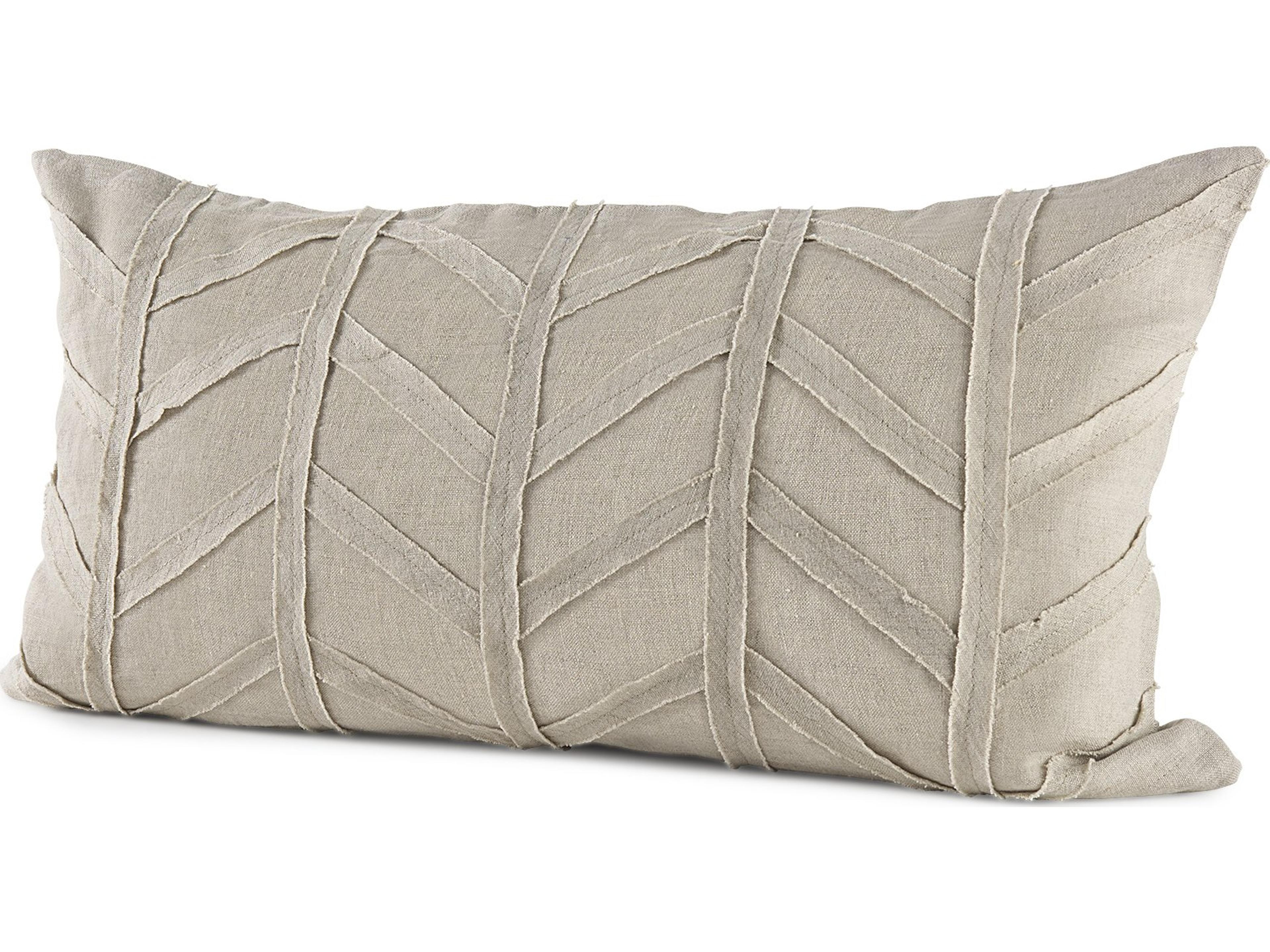 Ivivva 14L x 26W Beige Fabric Textured Decorative Pillow Cover