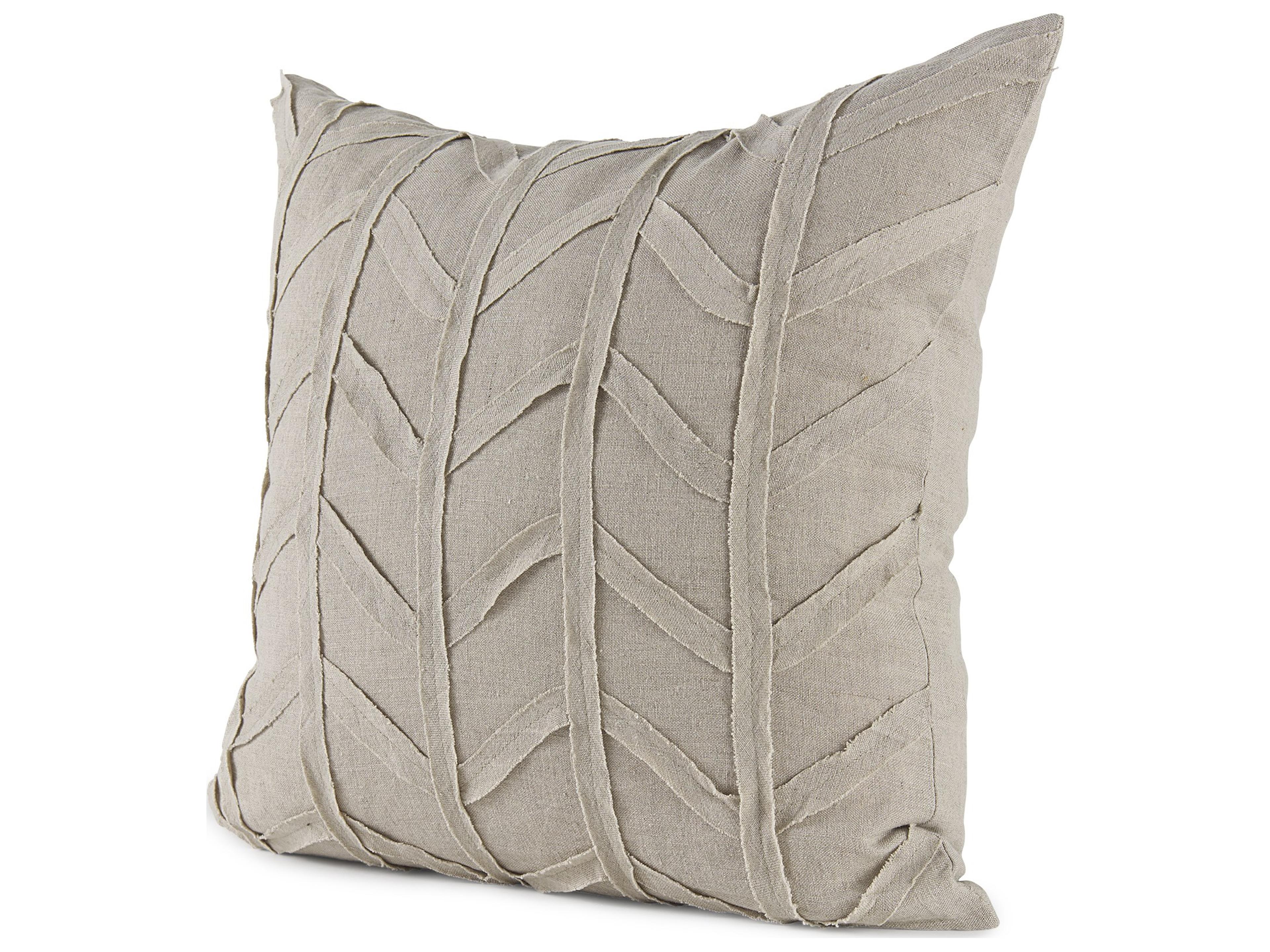 Ivivva 20L x 20W Beige Fabric Textured Decorative Pillow Cover