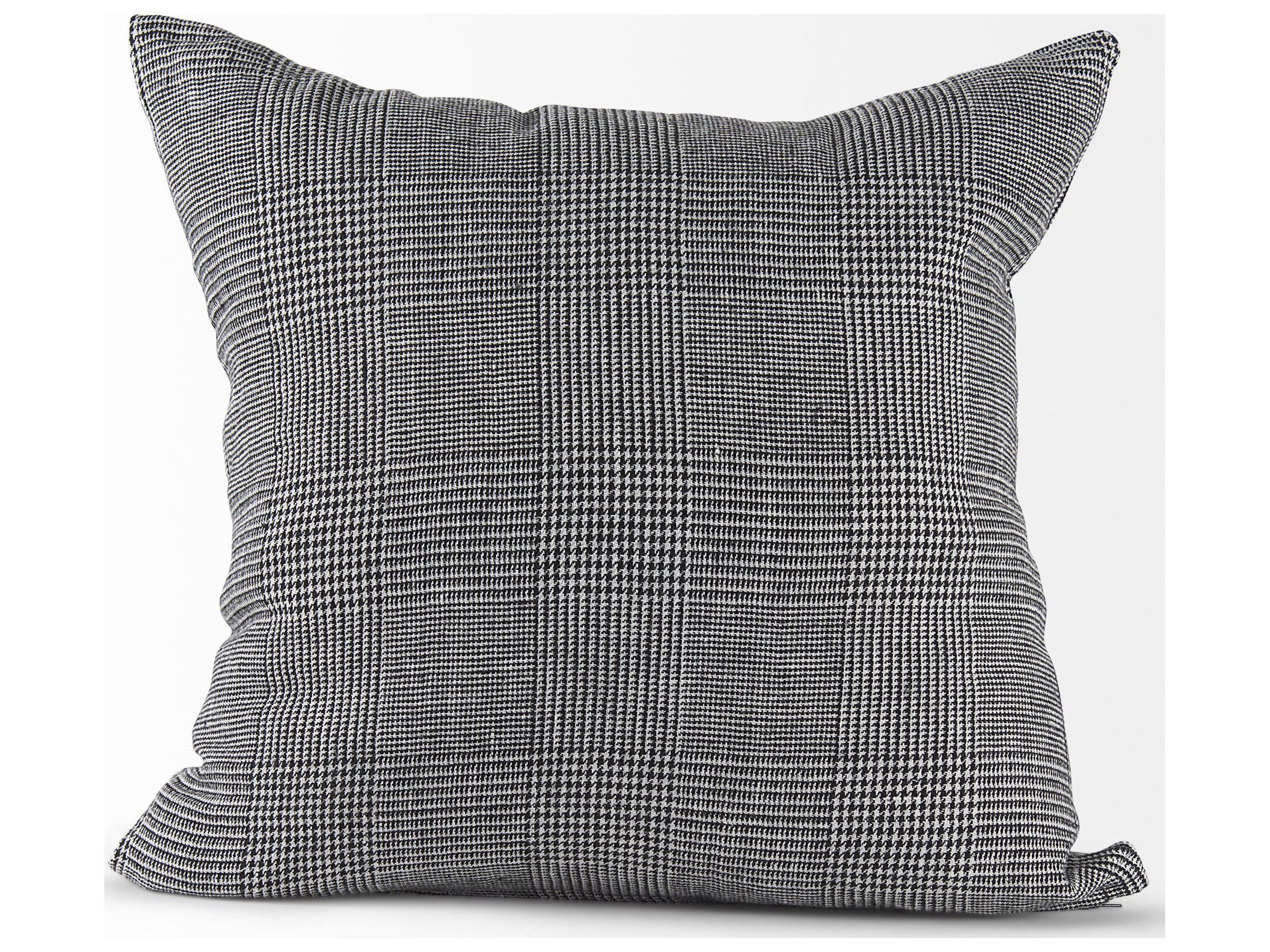 Mercana Ramone 20 x 20 Black and White Fabric Decorative Pillow Cover