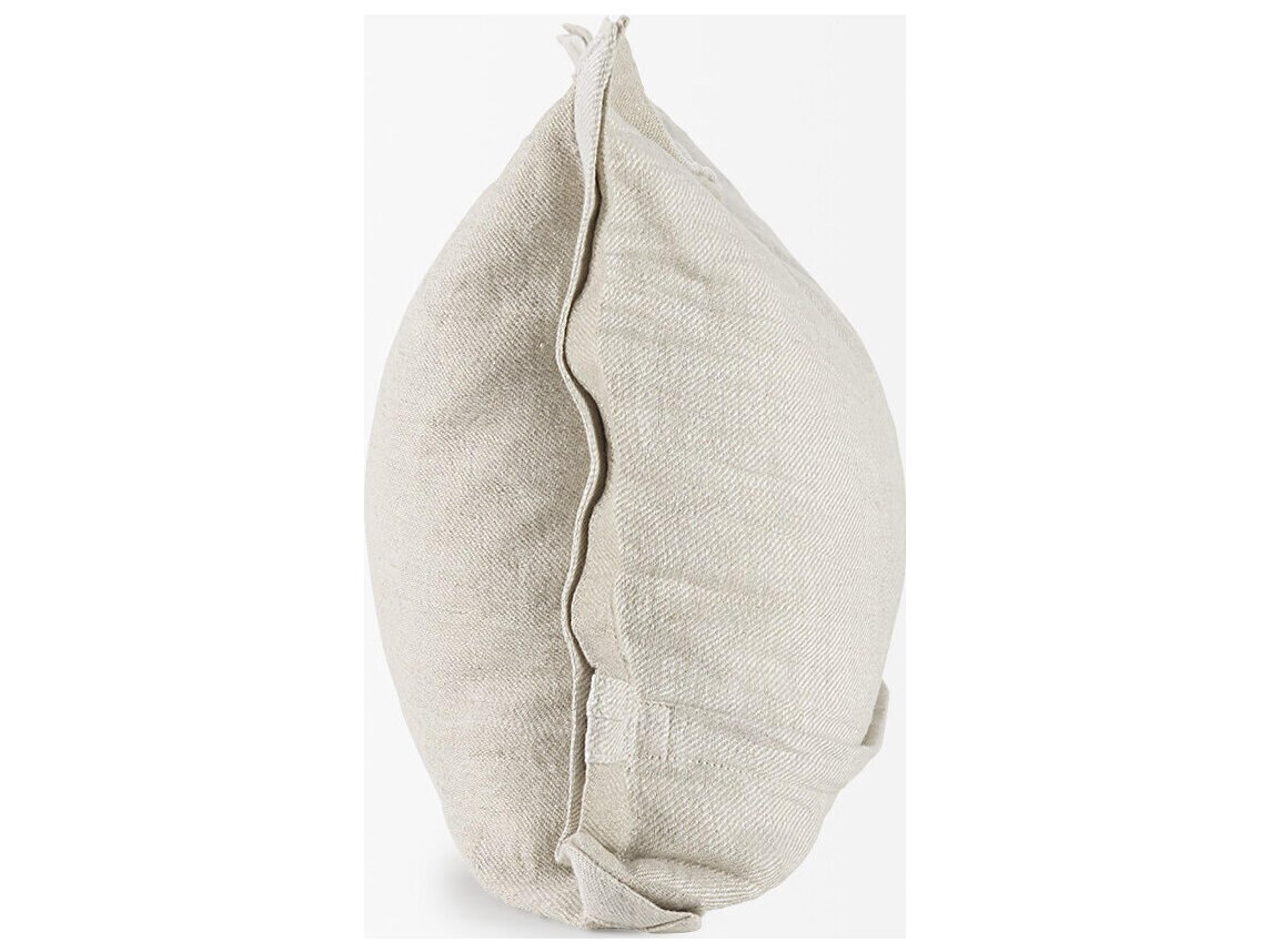 Mercana Mae 14L x 26W Beige Fabric Decorative Pillow Cover