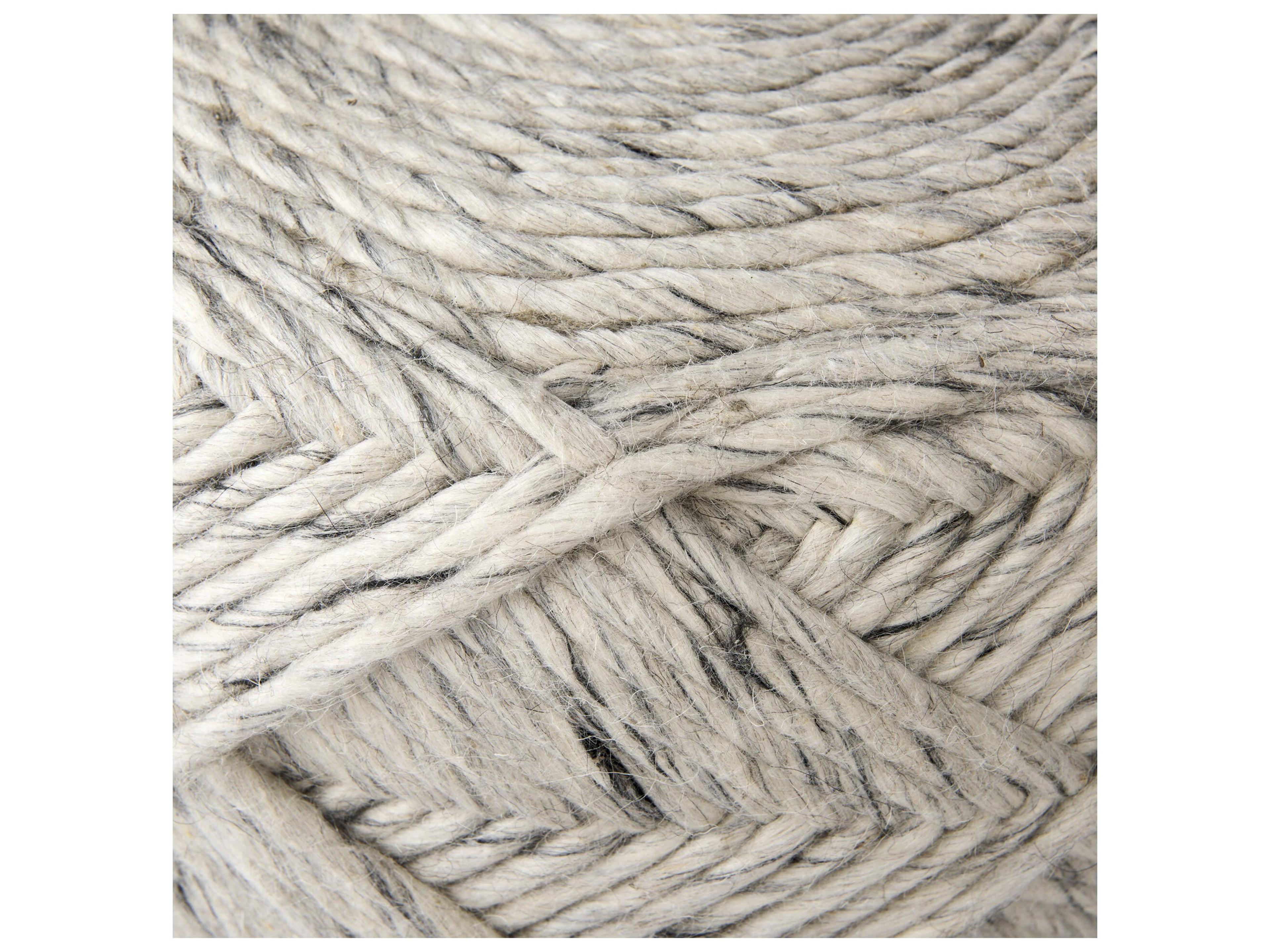 Mercana Esfera 17.7L x 15.7W x 15.7H Beige Chevron Woven Round Pouf