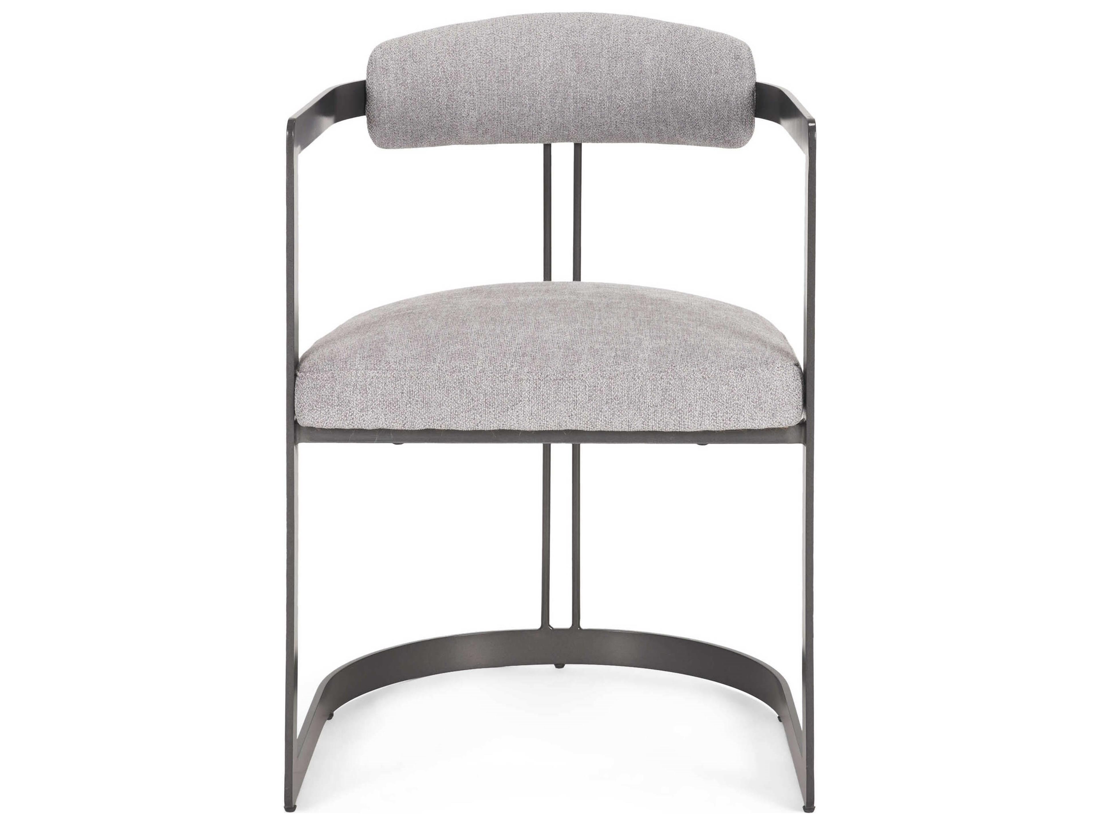 Mercana Hollyfield II Gray Fabric Seat W/ Gray Iron Frame Dining Chair