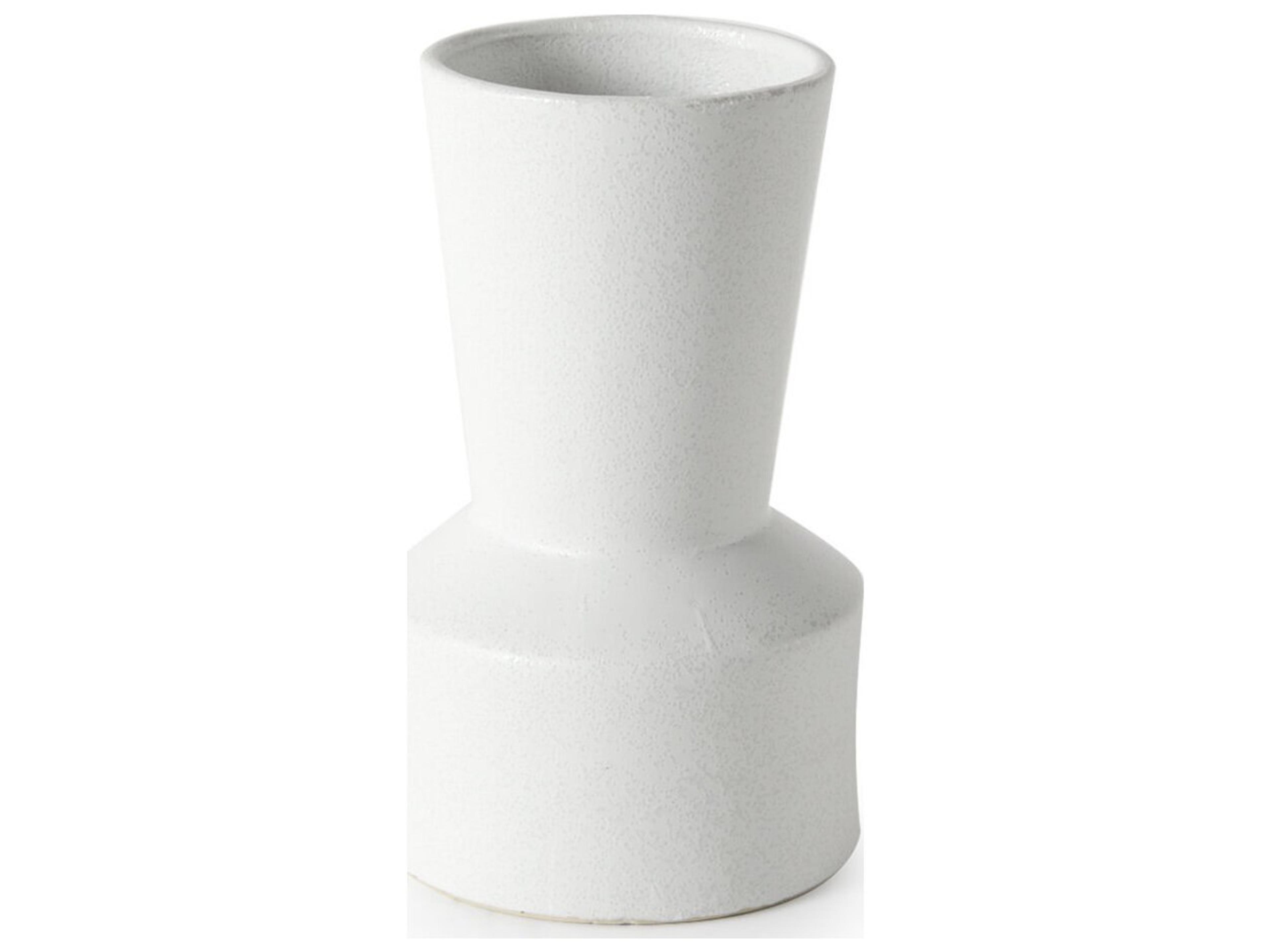 Laforge 9.4H Small White Ceramic Vase