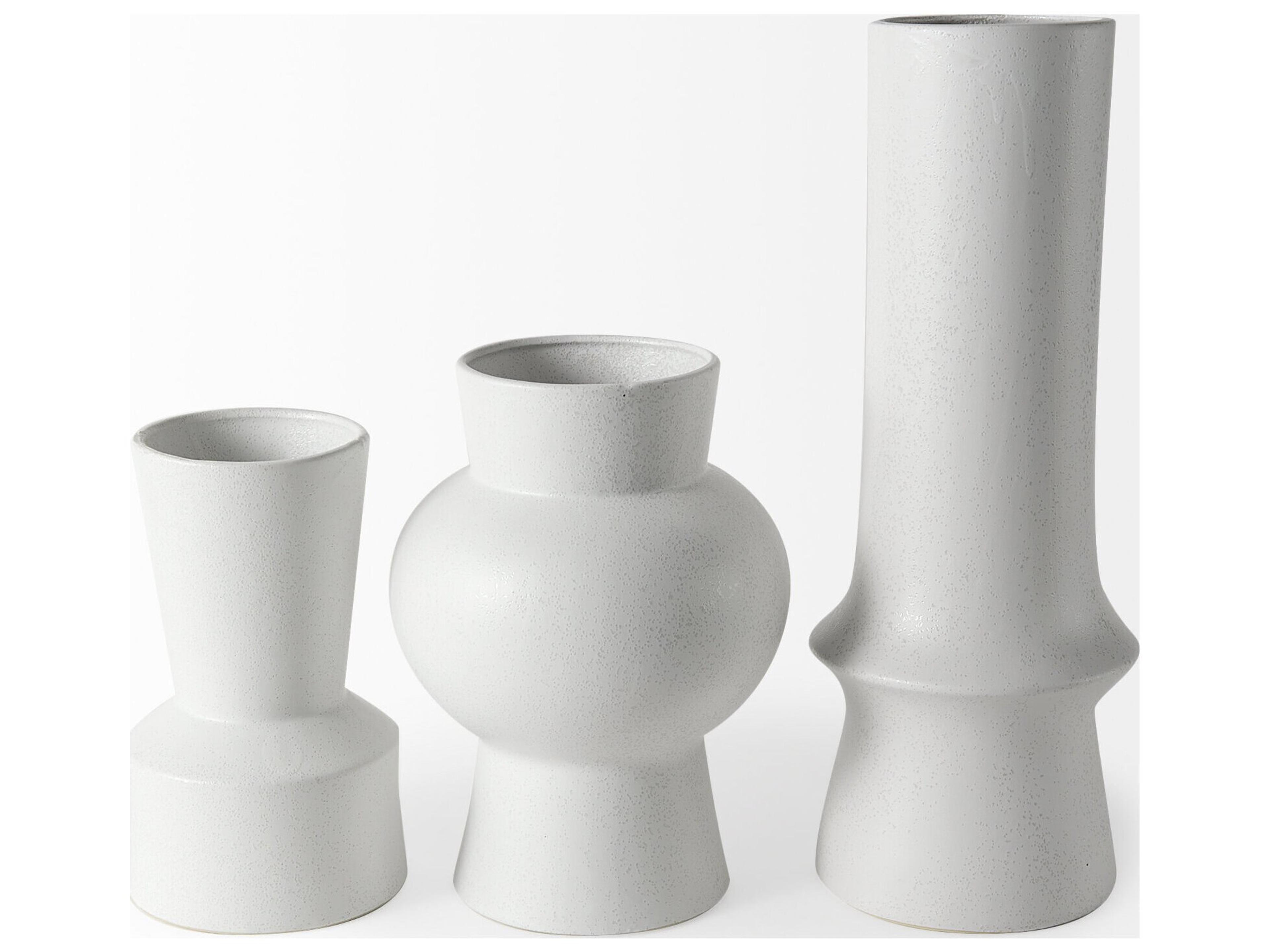 Mercana Laforge 9.4H Small White Ceramic Vase