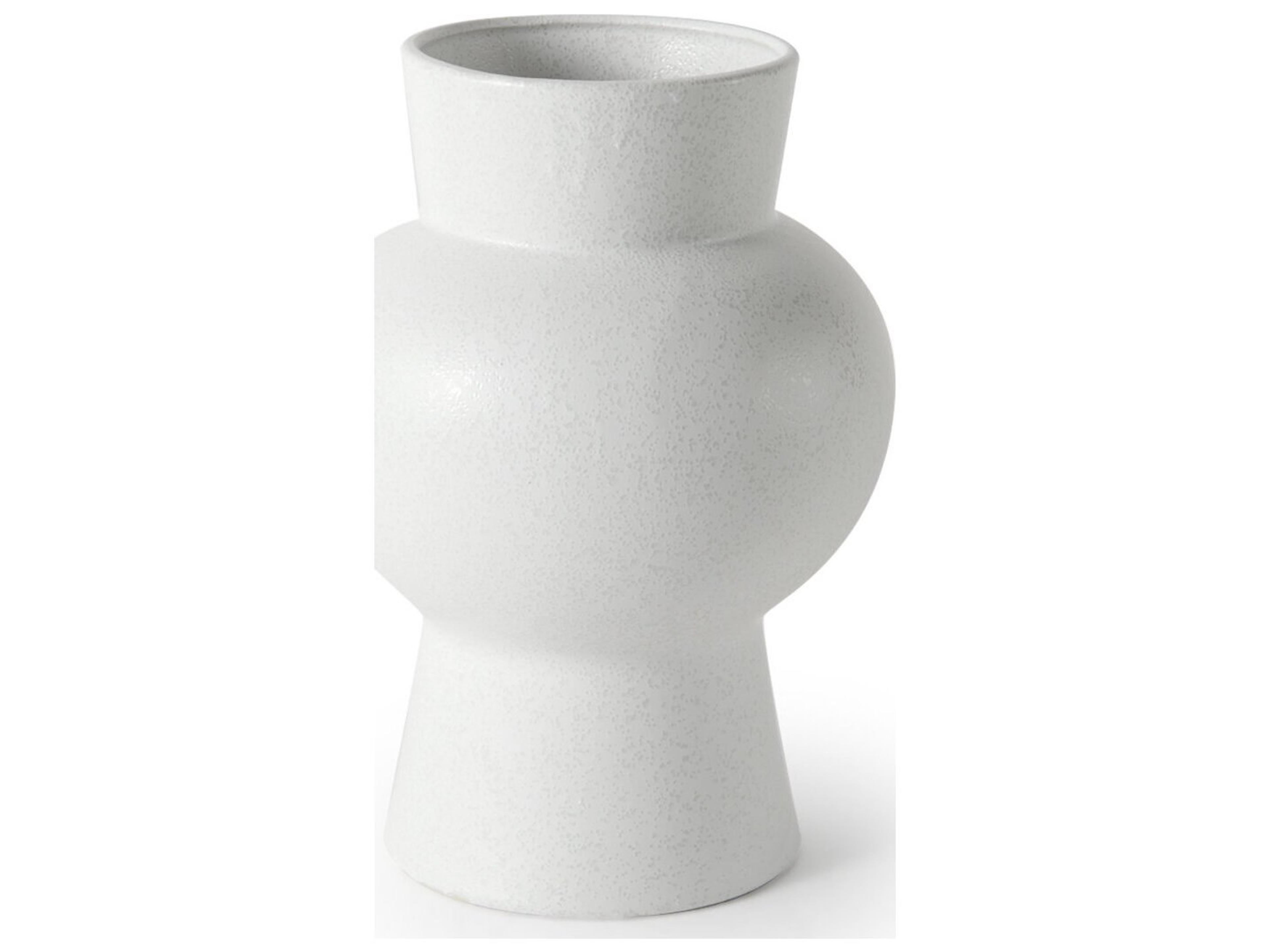 Laforge 10.8H Medium White Ceramic Vase