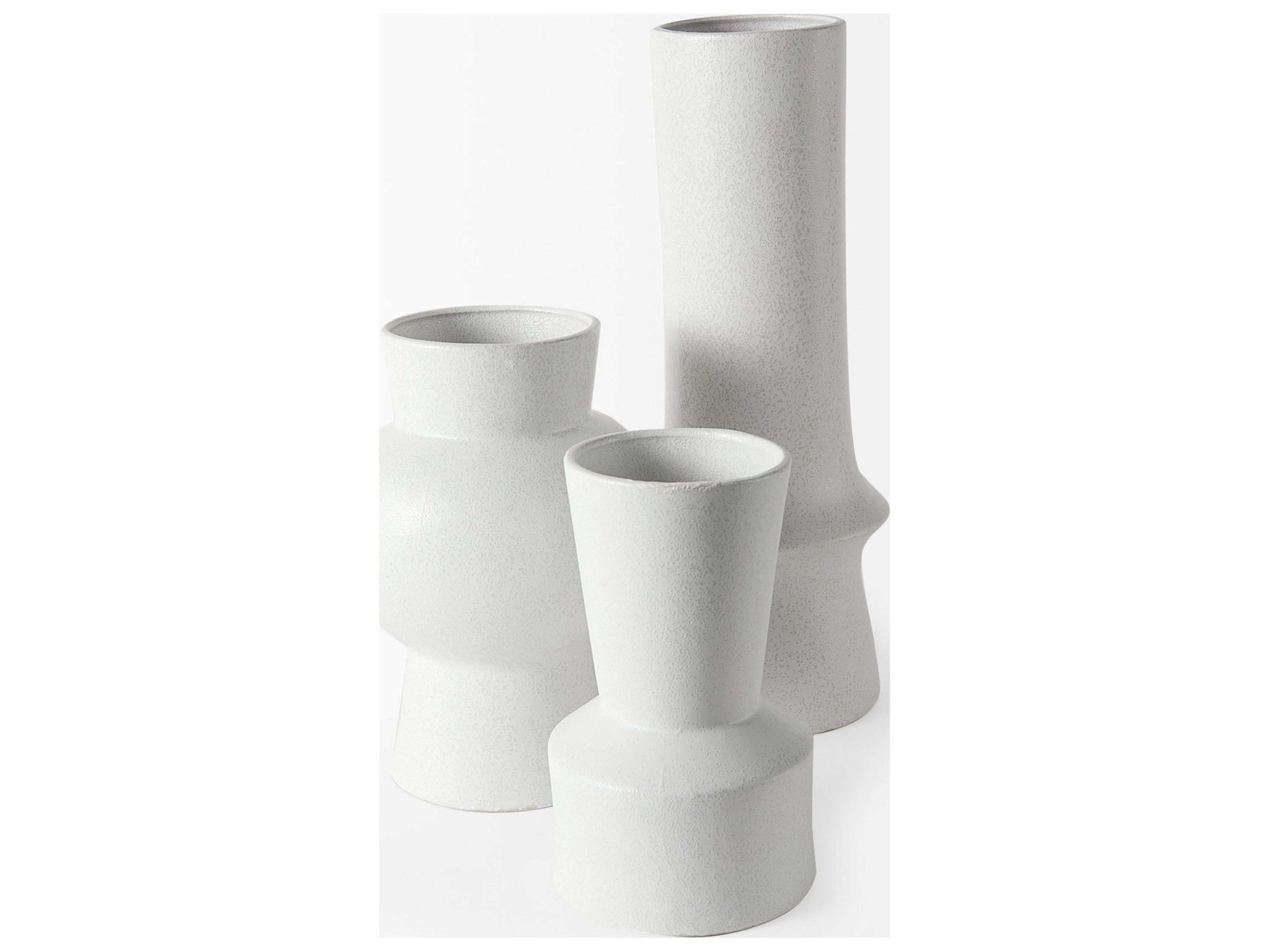 Mercana Laforge 10.8H Medium White Ceramic Vase