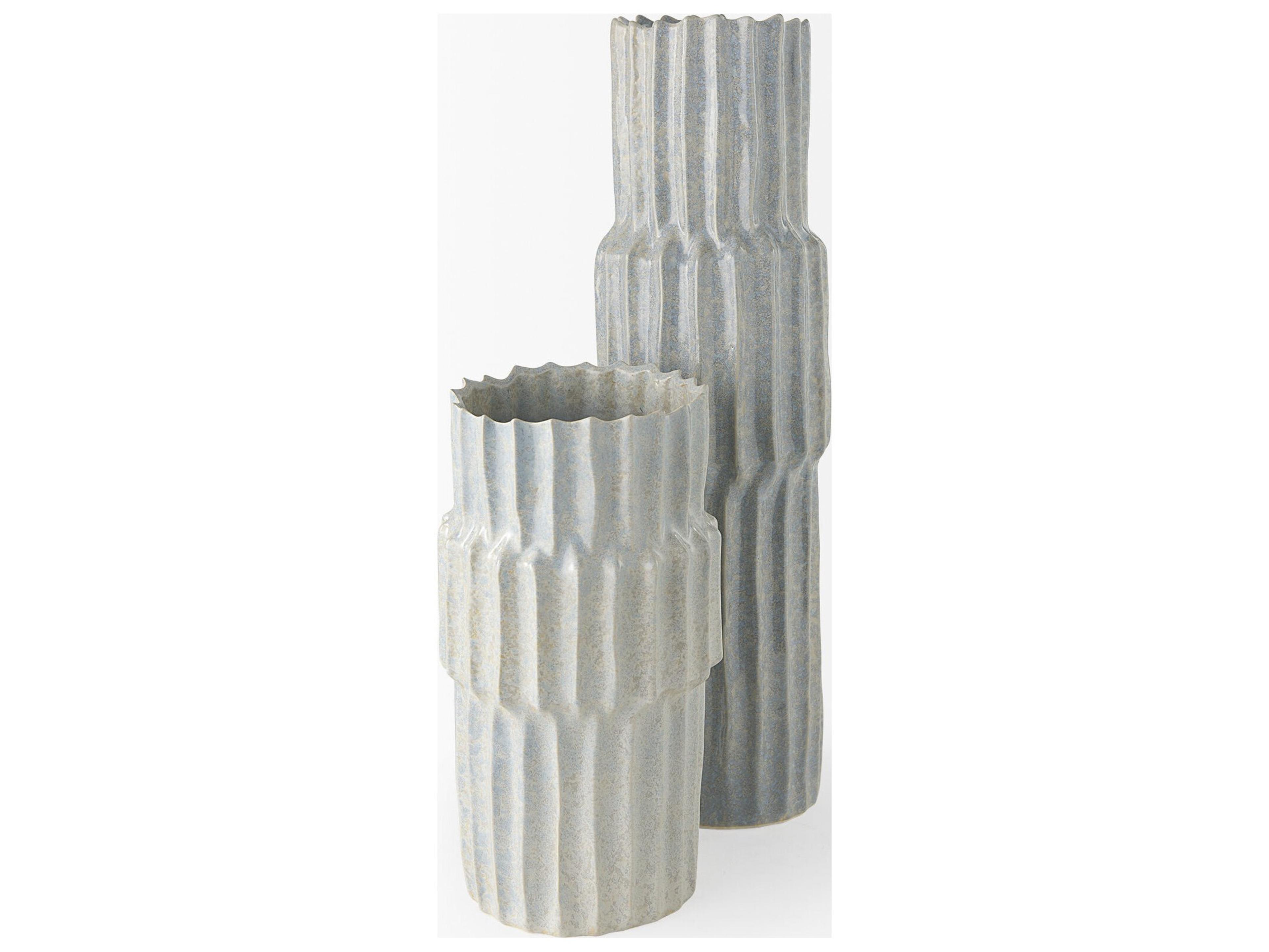 Mercana Cardon 23.0H Gray Ceramic Vase
