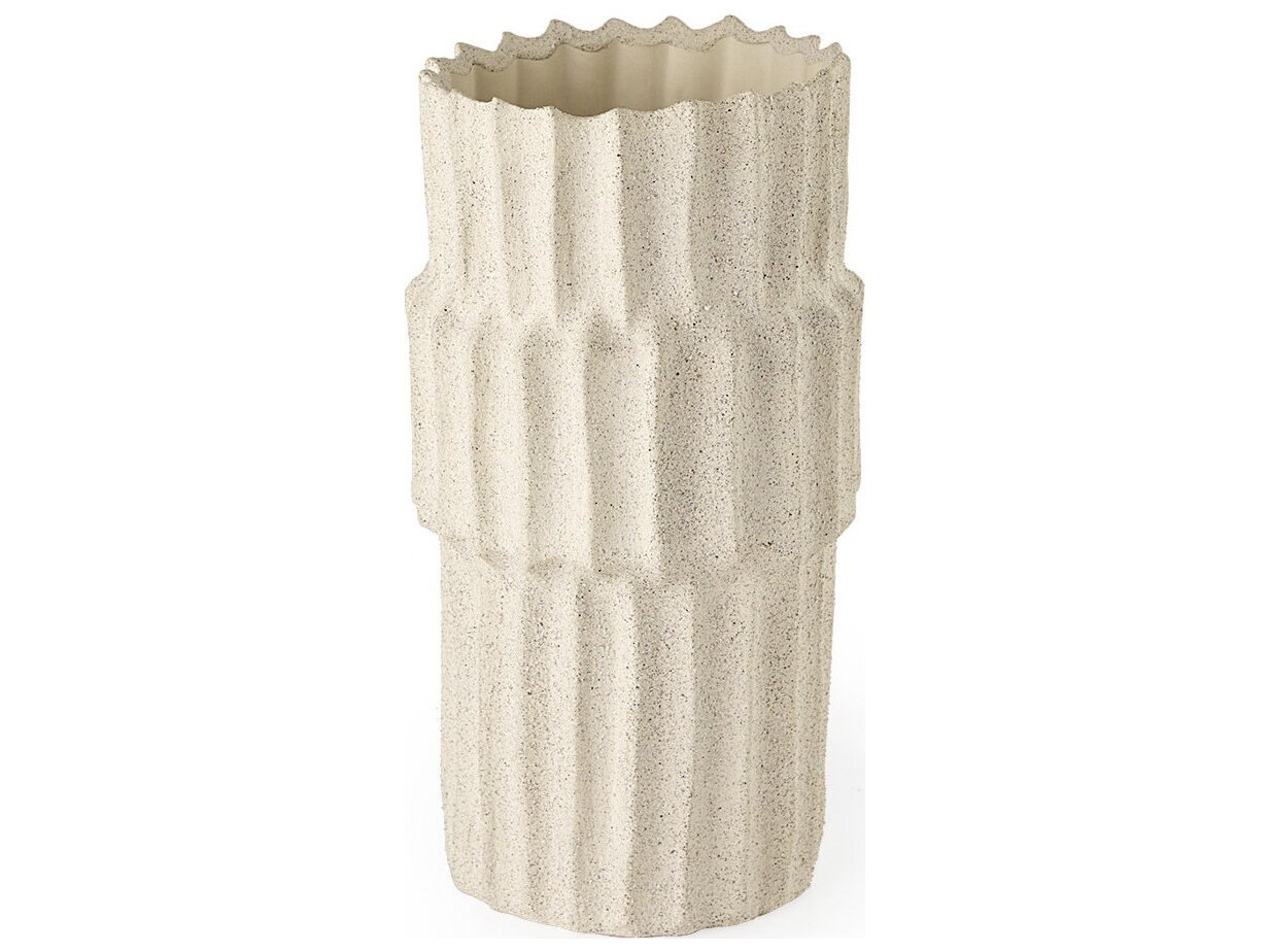 Cardon 14.4H Cream Ceramic Vase