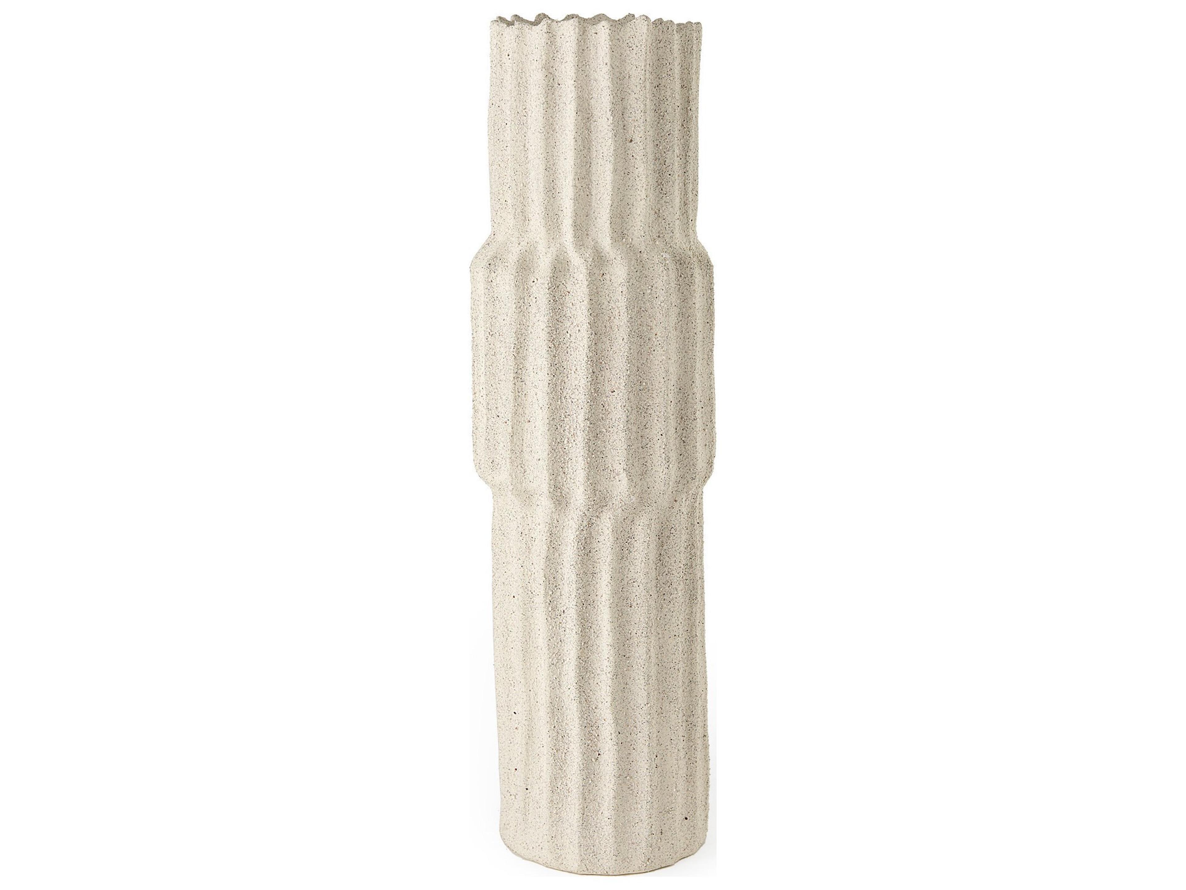 Cardon 23.0H Cream Ceramic Vase