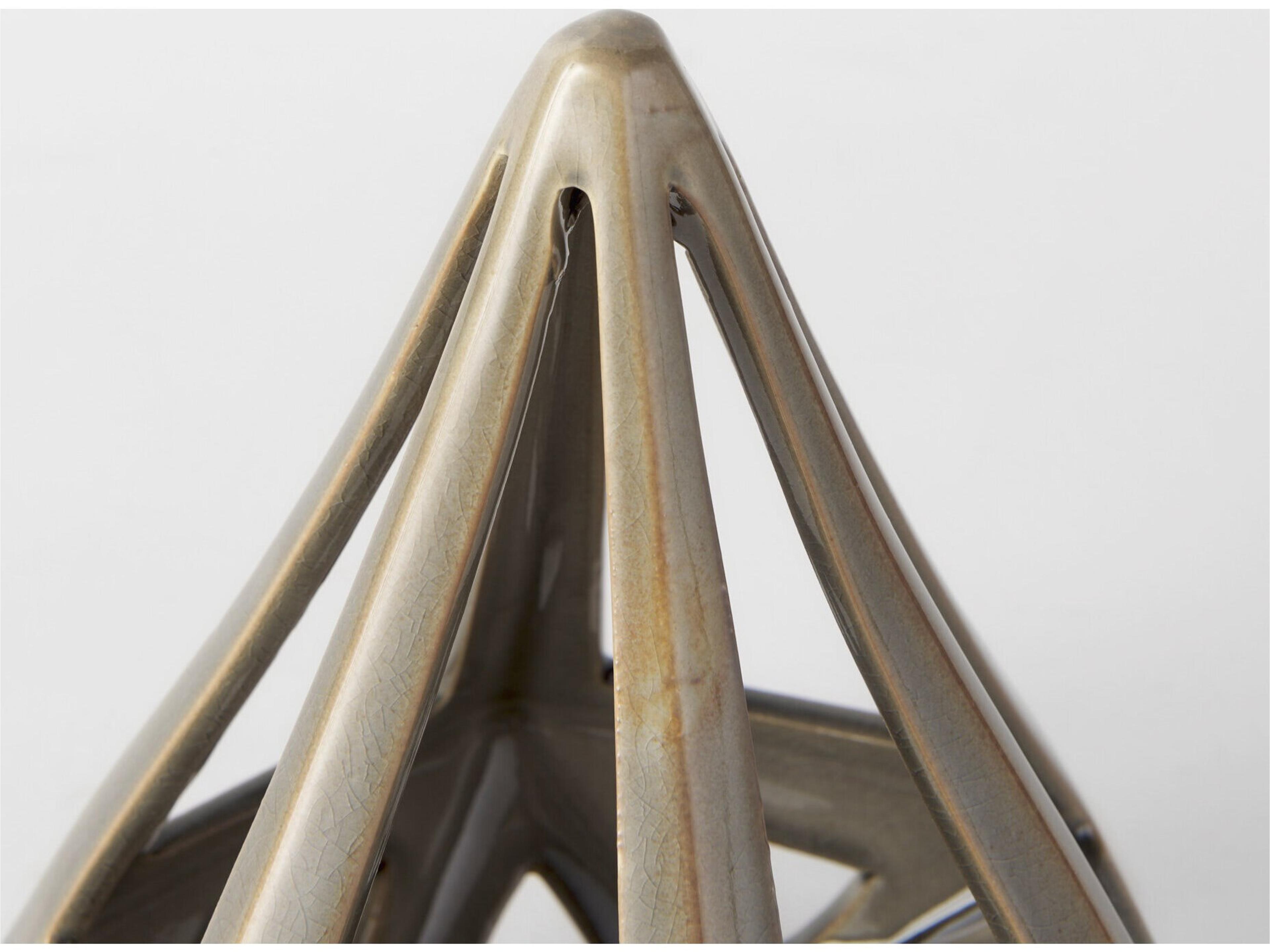 Mercana Hood 7.7L x 7.7W x 9.4H Bronze Geometric Ceramic Object