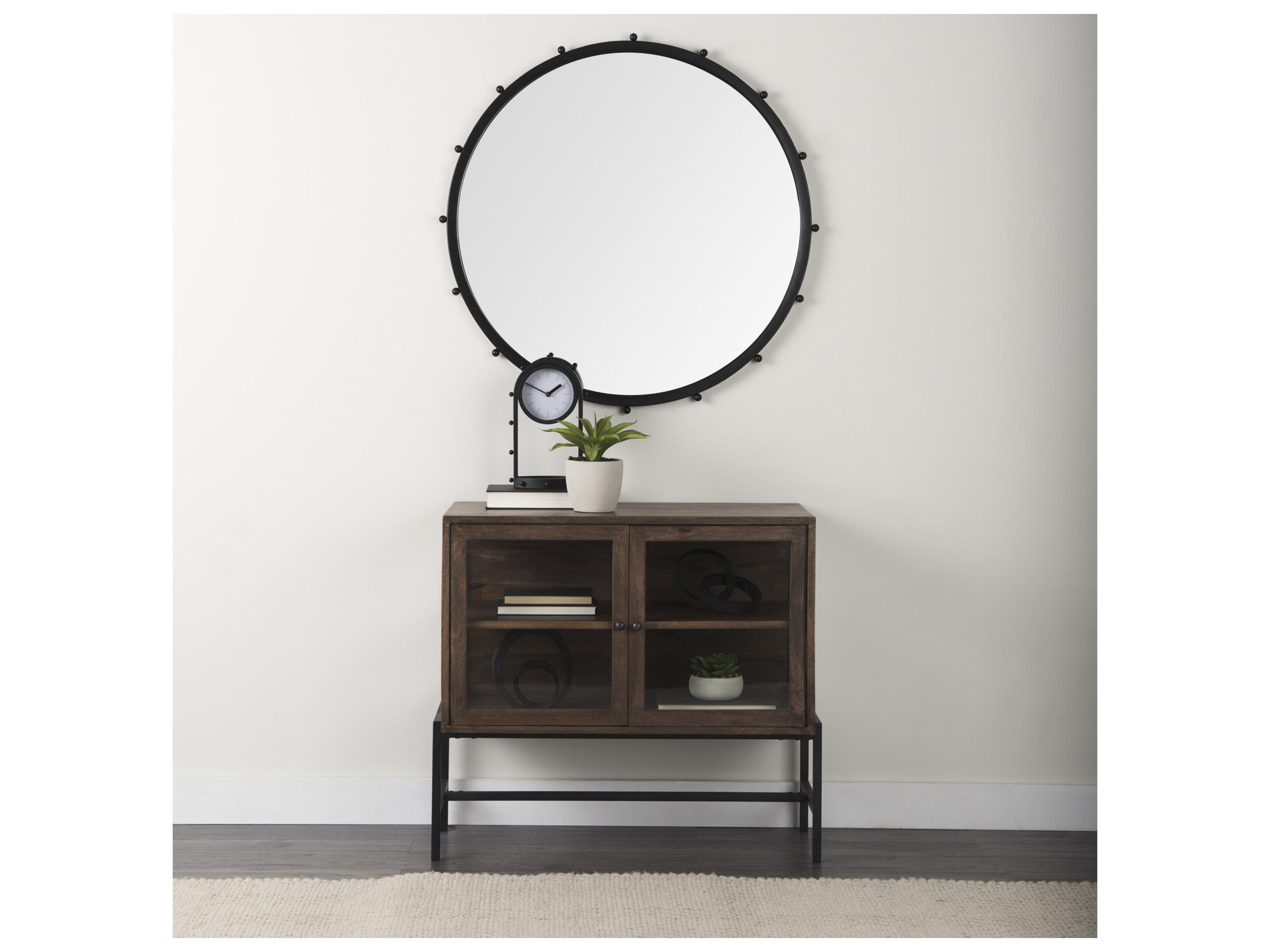 Mercana Marian 7.5L x 5.7W x 13.0H Black Studded  Table Clock