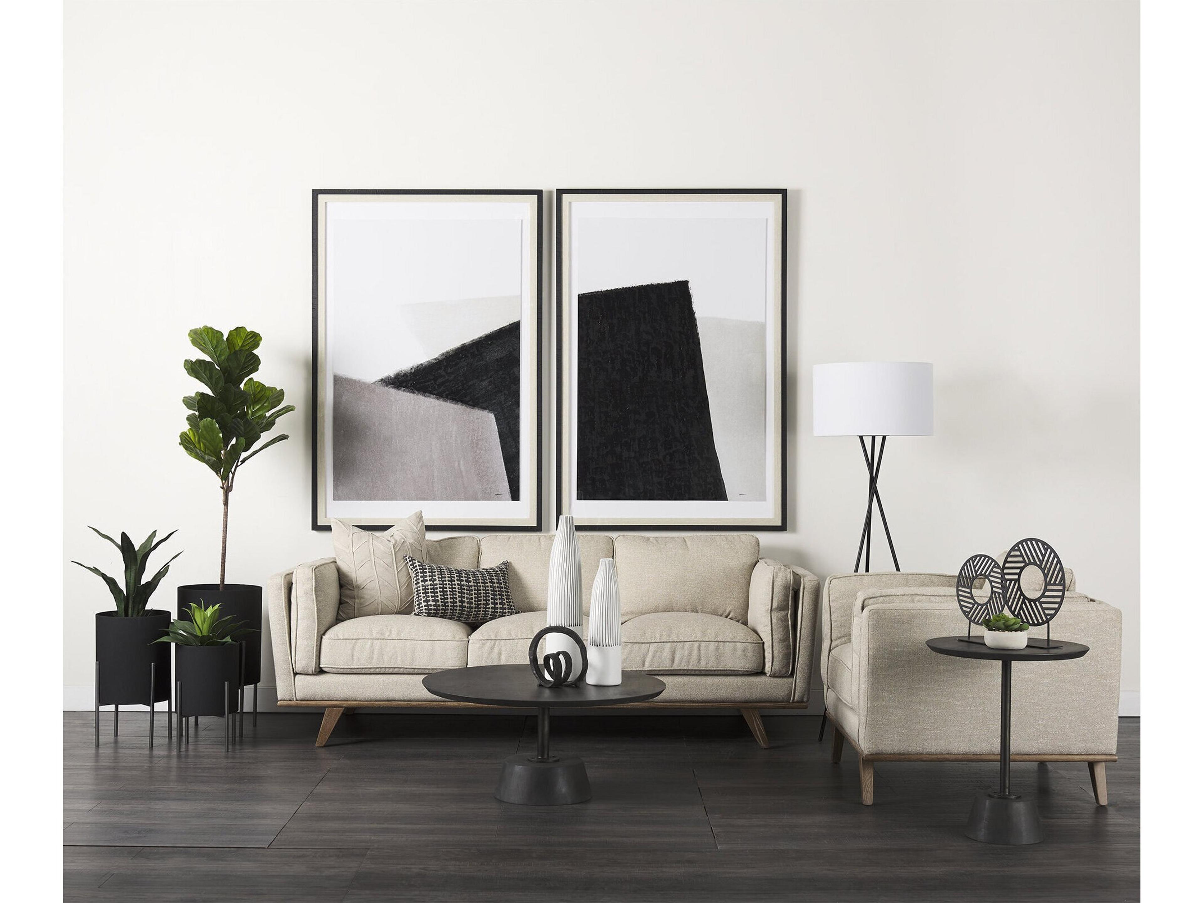 Mercana Micra 11.0L x 3.0W x 13.4H Matte Black Metal Decorative Object on a Stand