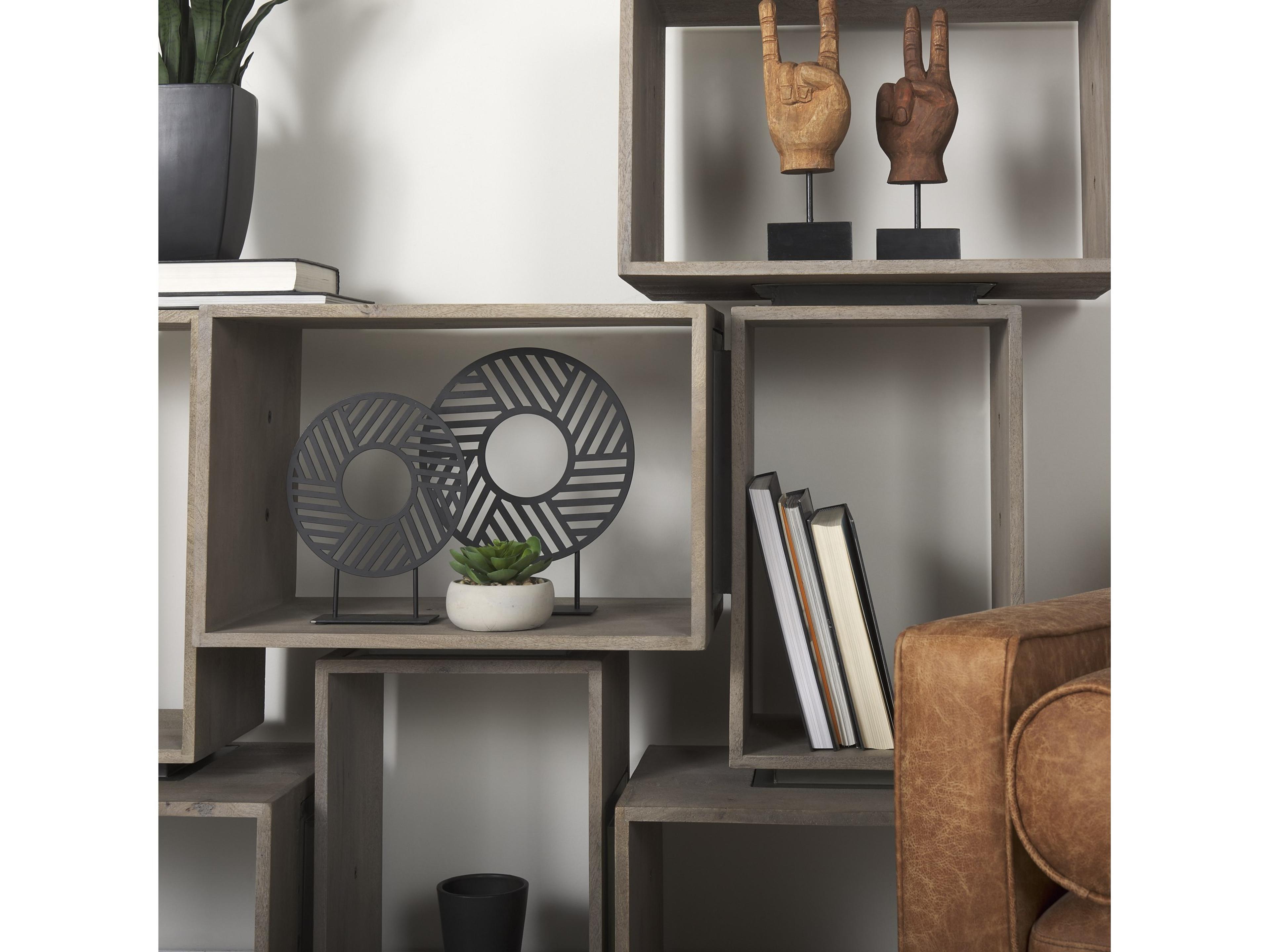 Mercana Micra 11.0L x 3.0W x 13.4H Matte Black Metal Decorative Object on a Stand