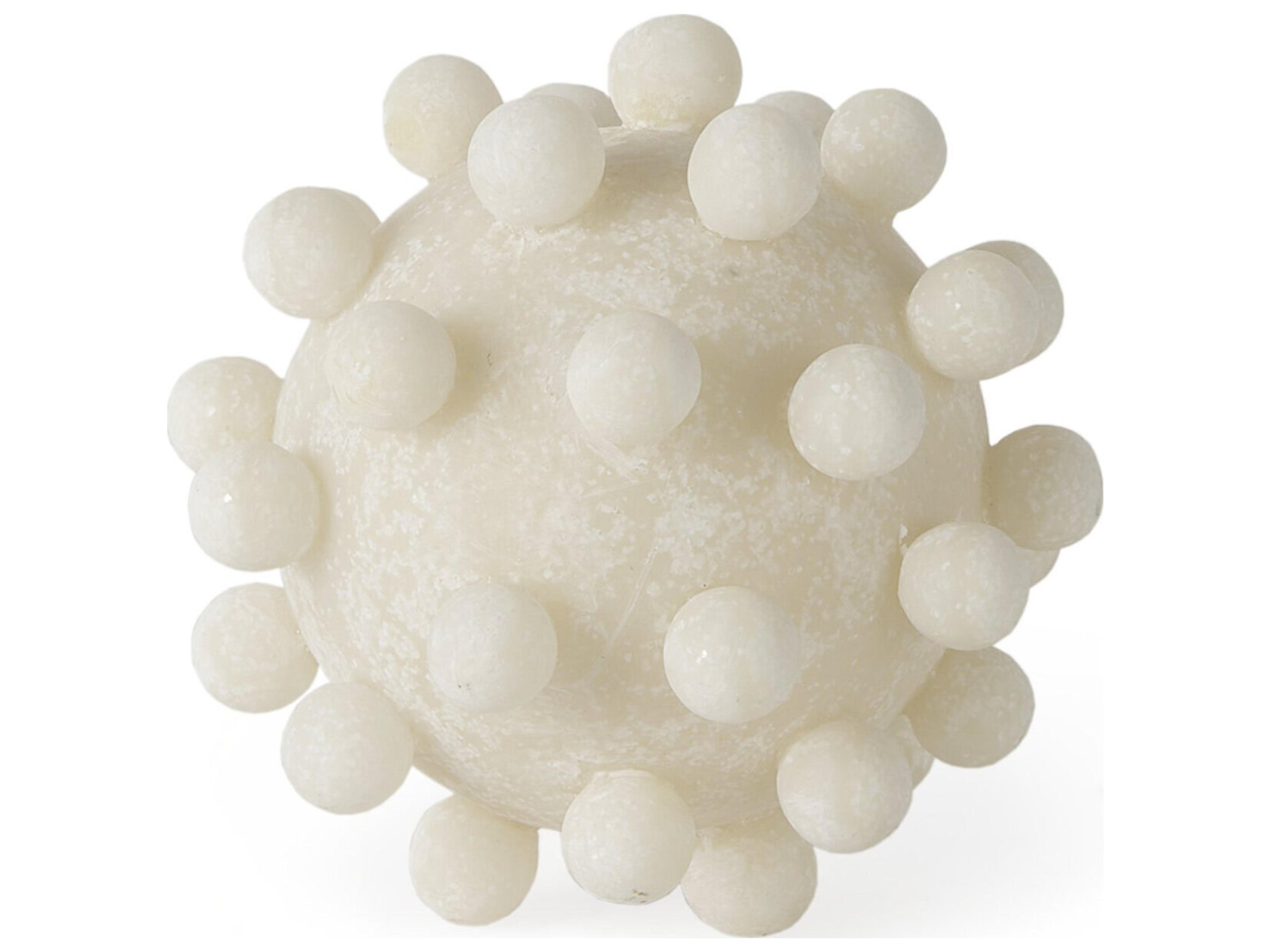 Malo 4.7L x 4.7W x 4.7H Cream Resin Small Sphere Decorative Object