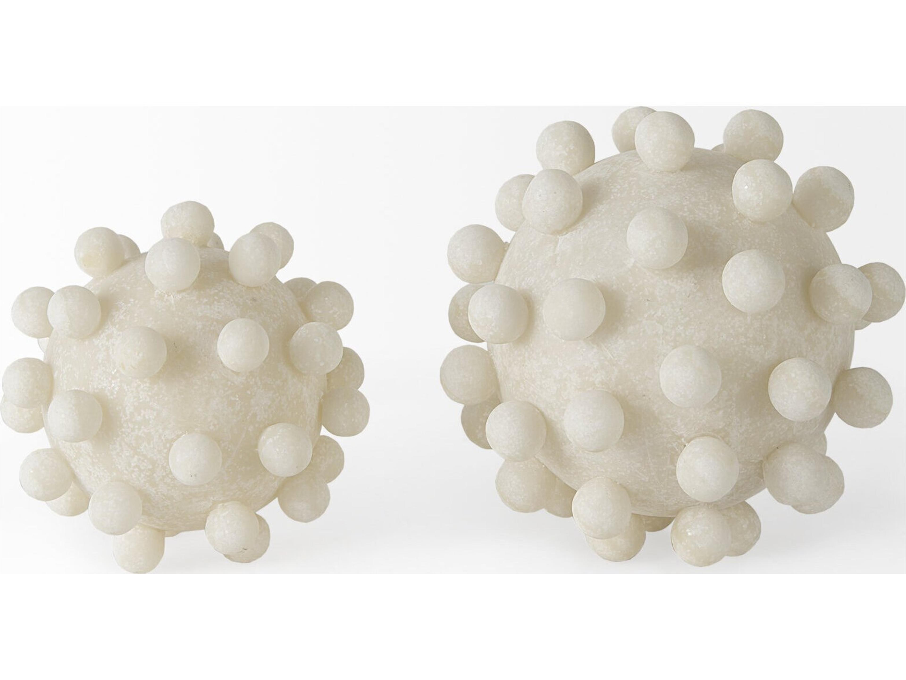 Mercana Malo 4.7L x 4.7W x 4.7H Cream Resin Small Sphere Decorative Object