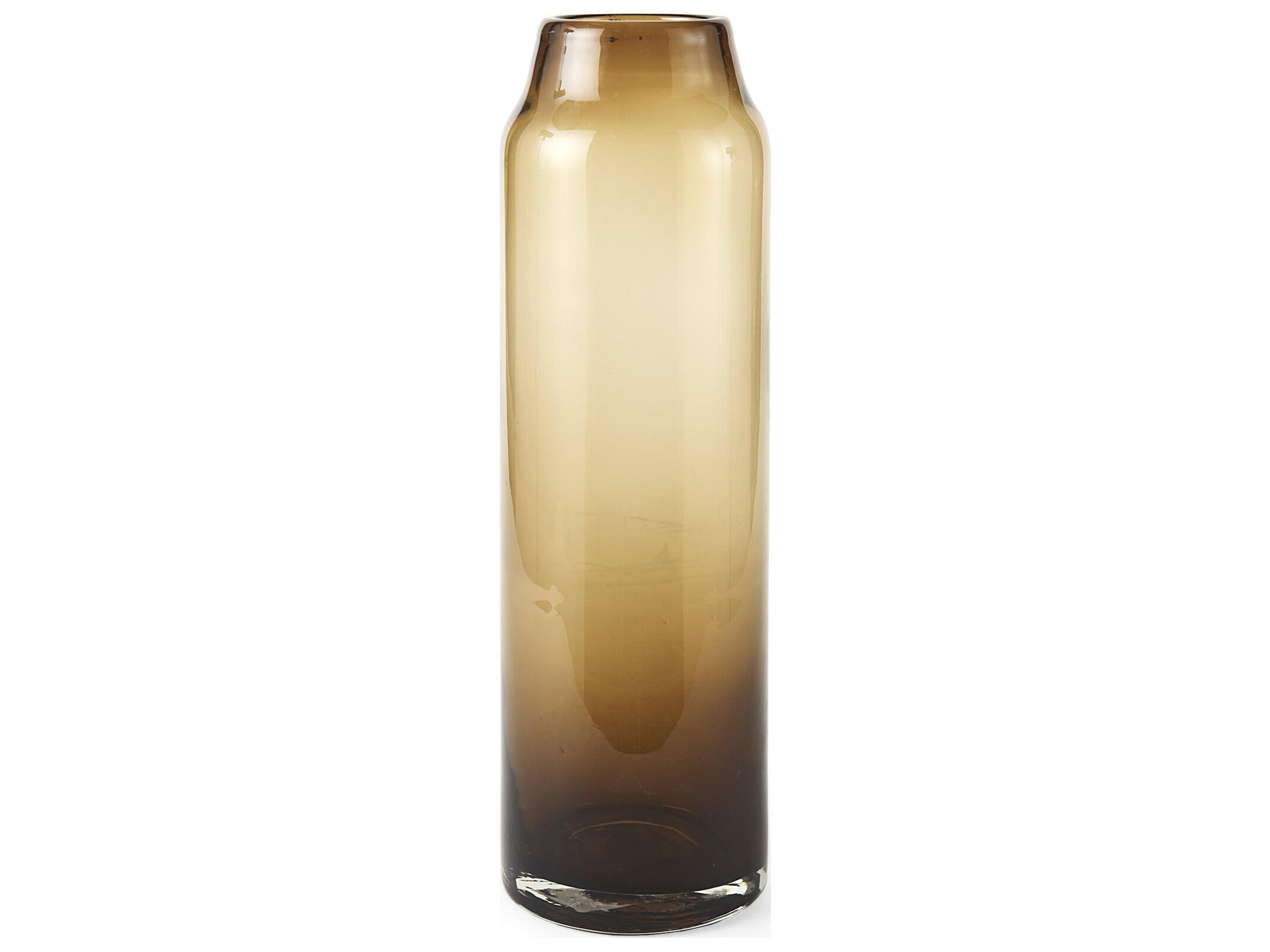 Amrita 4.8L x 4.8W x 16.0H Golden Brown Glass Vase