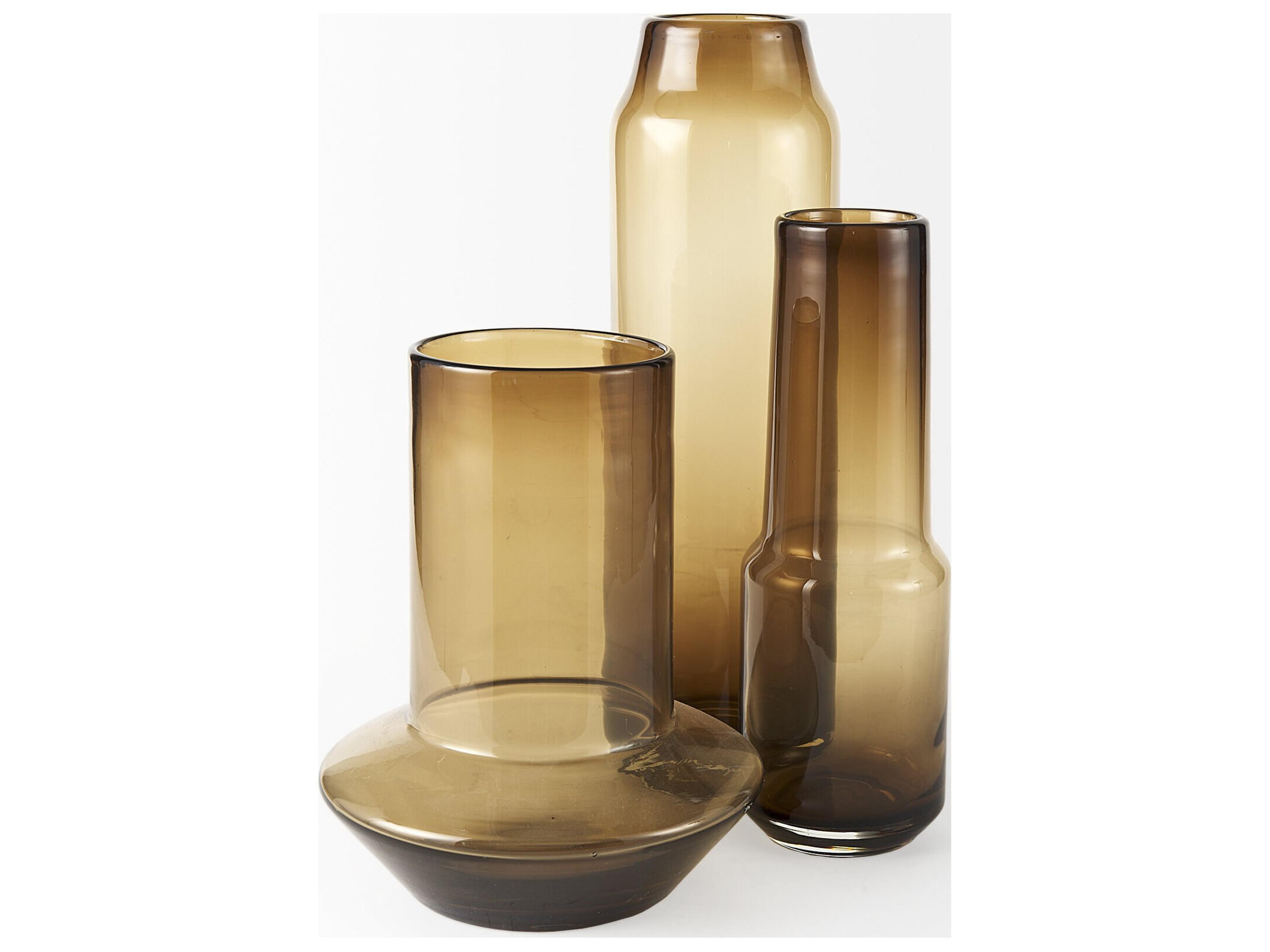 Mercana Amrita 4.8L x 4.8W x 16.0H Golden Brown Glass Vase