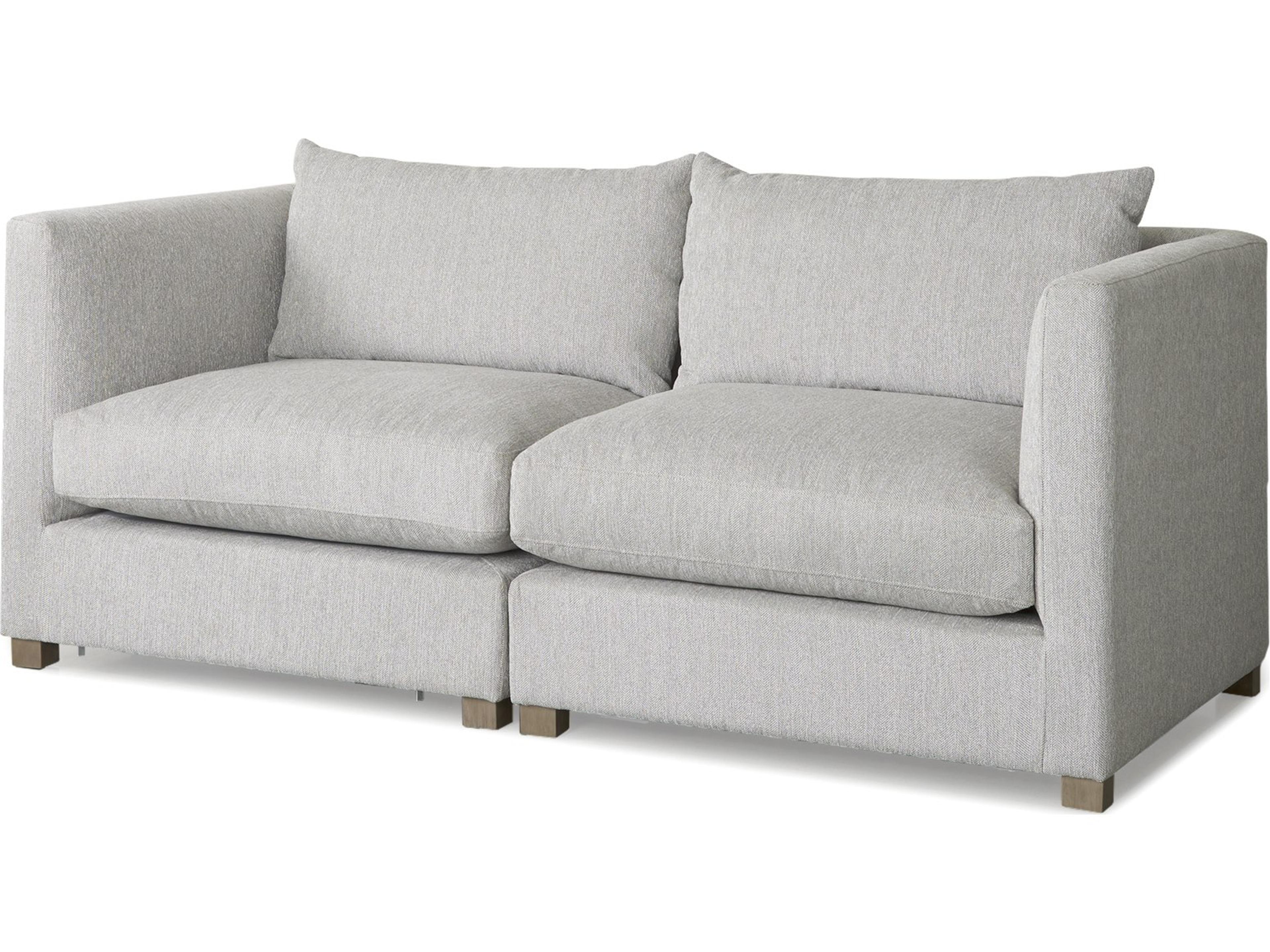 Valence 2 Piece Light Gray Modular Sofa Set