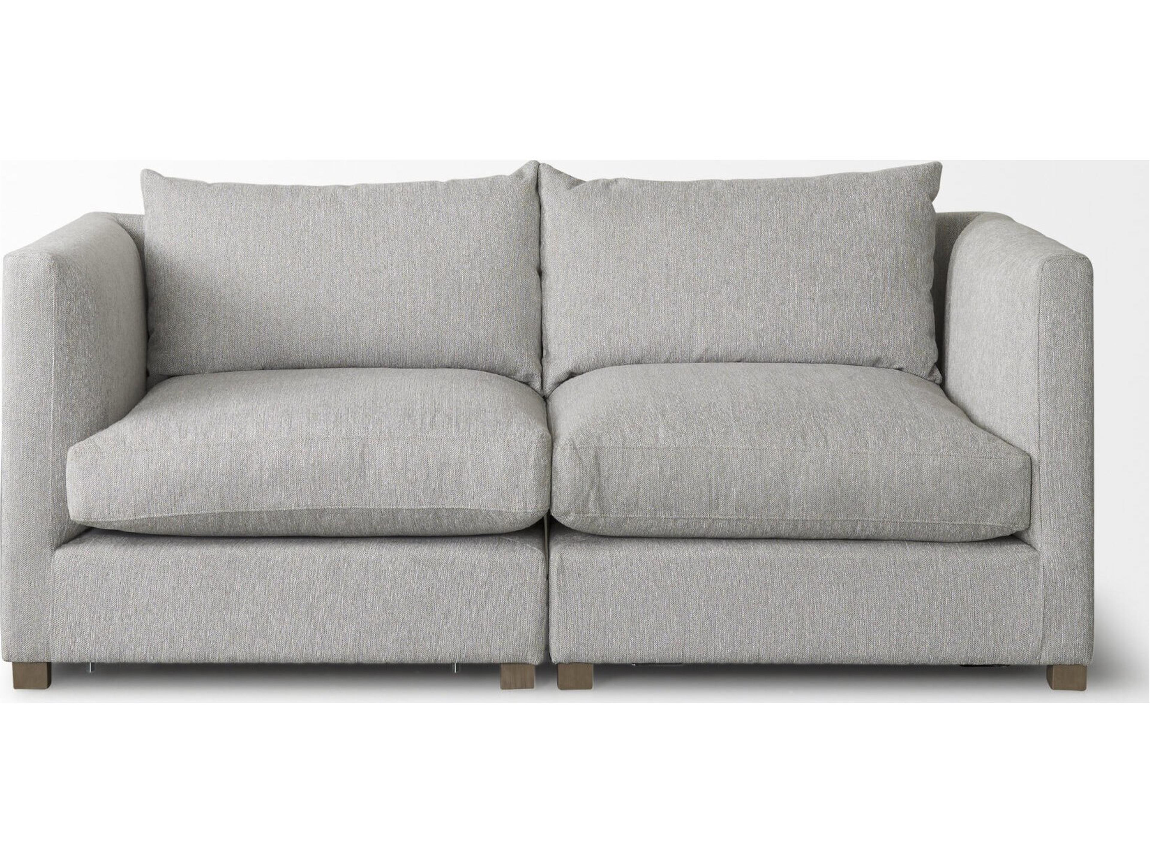 Mercana Valence 2 Piece Light Gray Modular Sofa Set