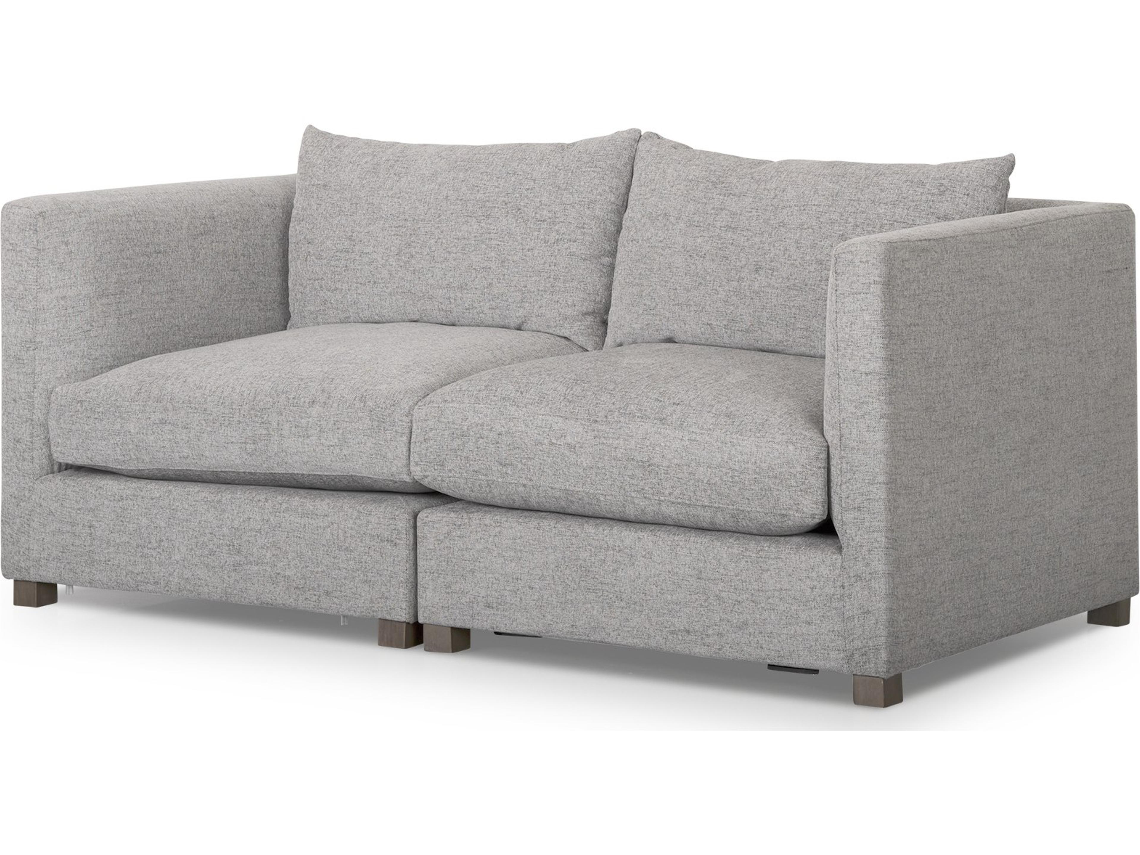 Valence 2 Piece Medium Gray Modular Sofa Set