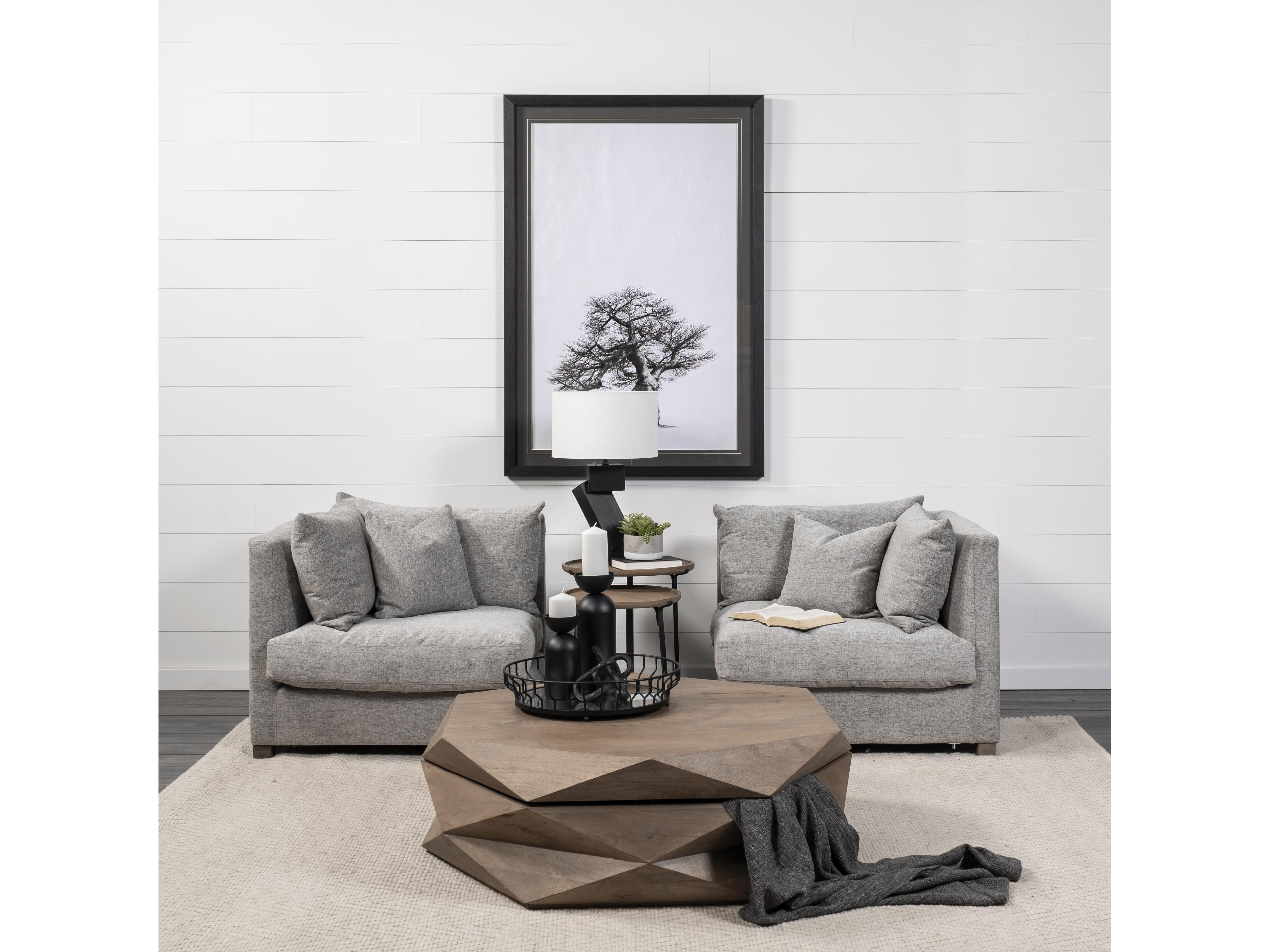Mercana Valence 2 Piece Medium Gray Modular Sofa Set