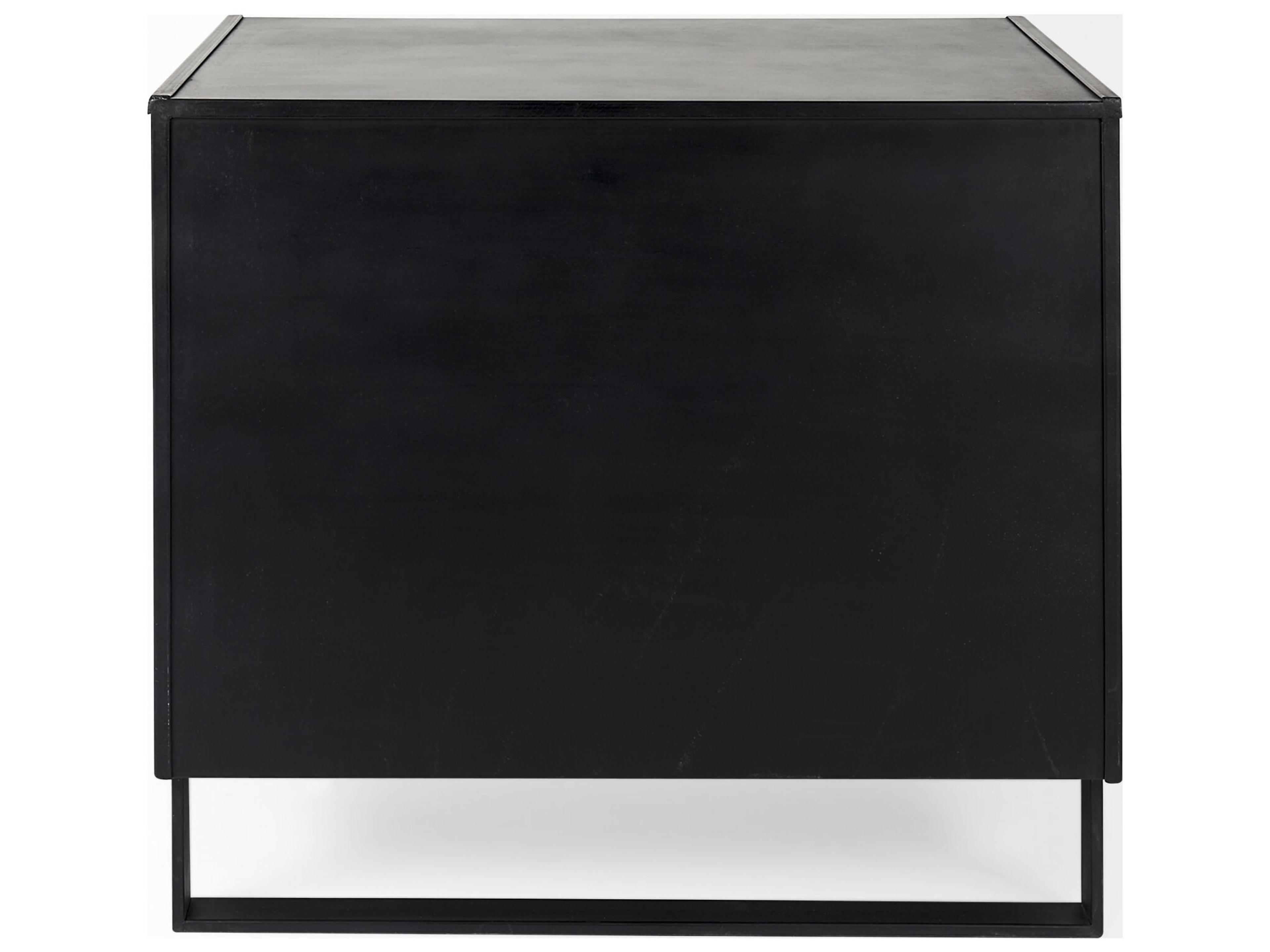 Mercana Alvin 34.5L x 21.5W x 30.0H Wood W/Metal Framing Accent Cabinet