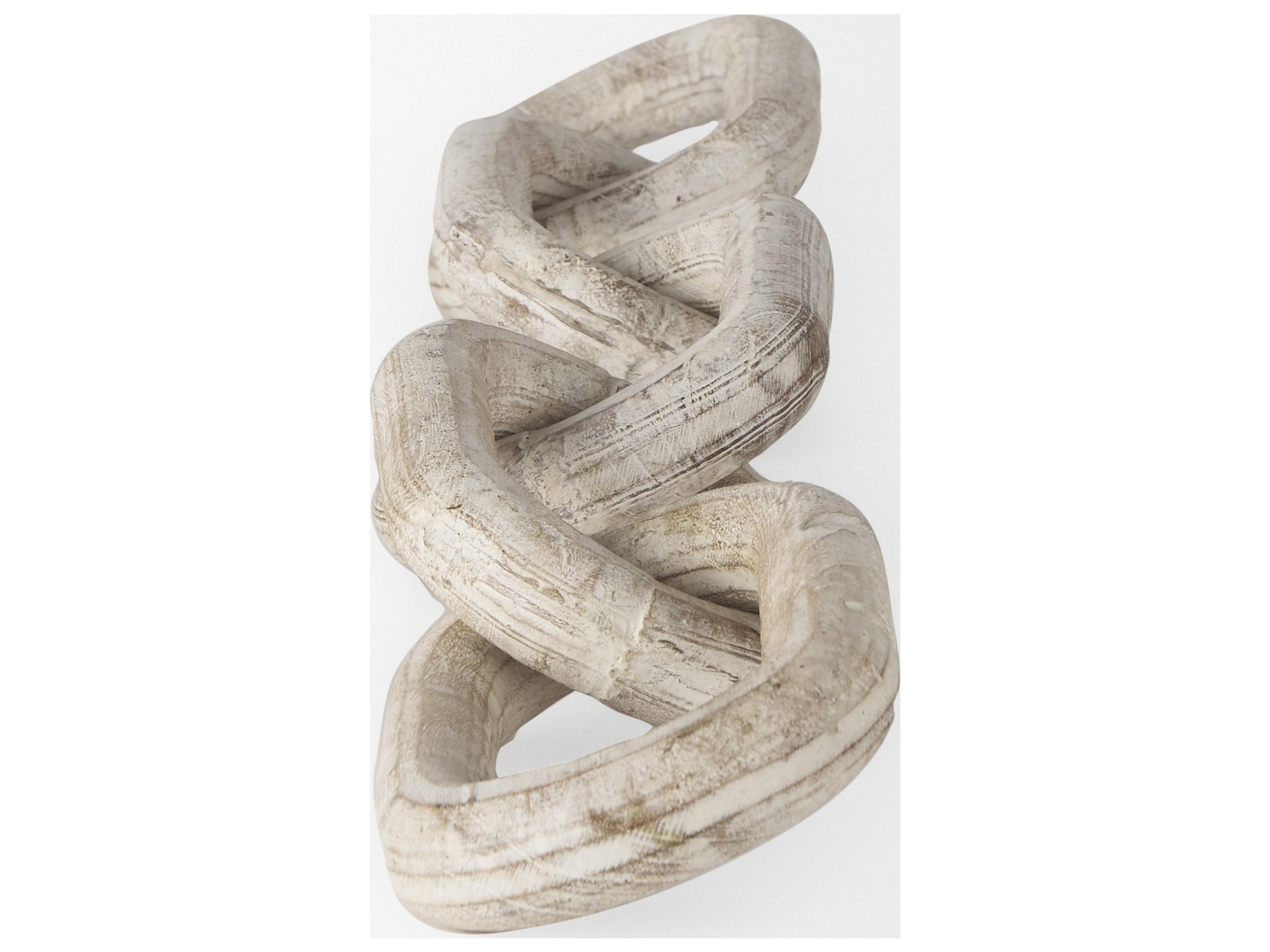Mercana Alix 29.0L x 5.0W x 5.0H Beige Wooden Link Chain Decorative Object
