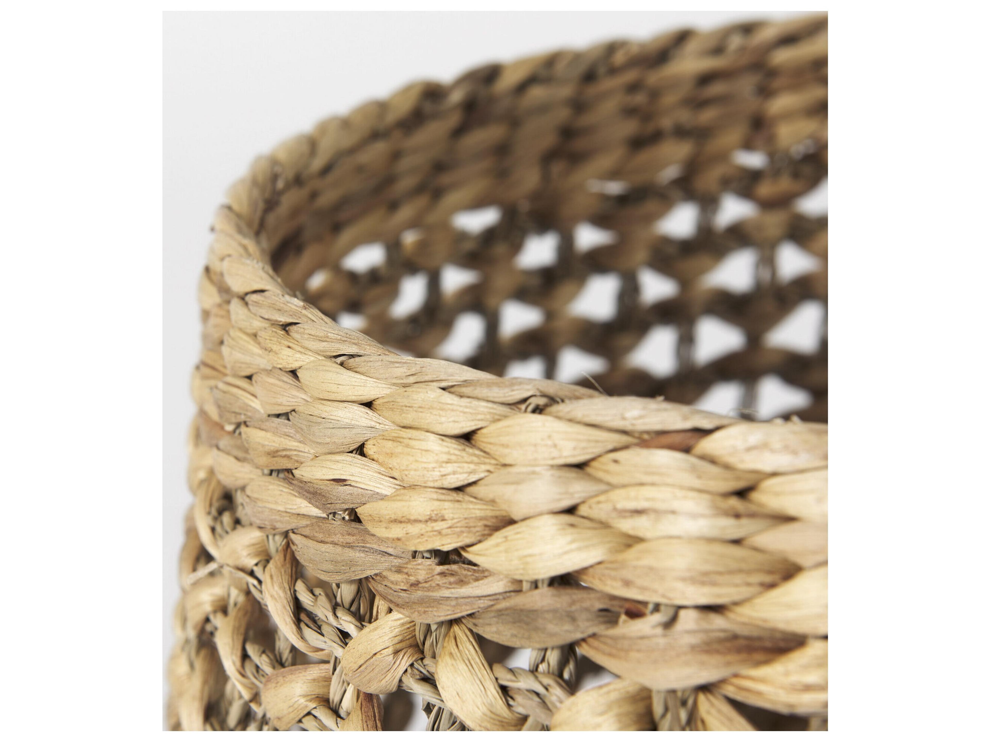 Mercana Dakota 15.0L x 15.0W x 11.8H (Set of 3) Medium Brown Seagrass Round Basket