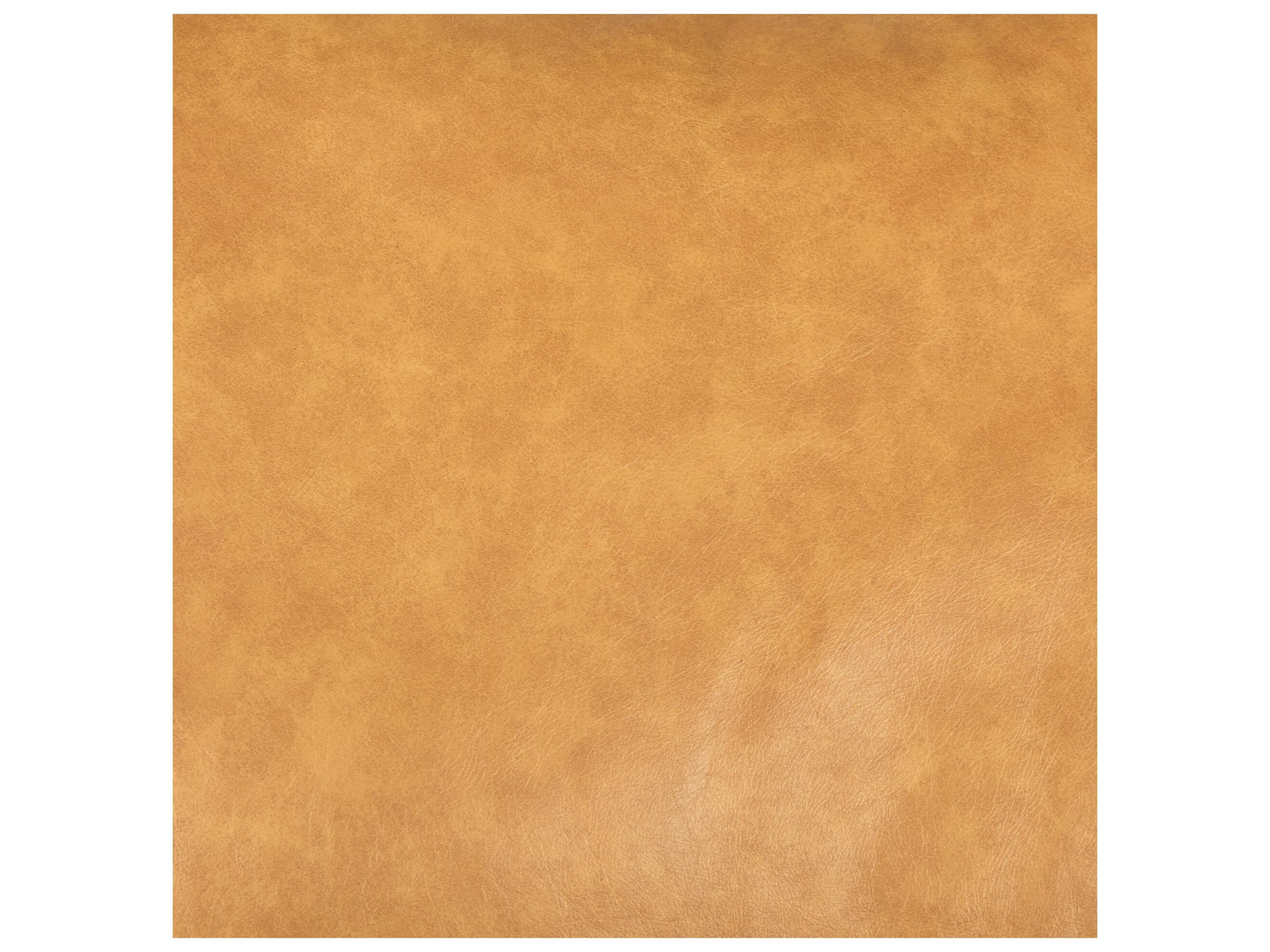 Mercana D'Arcy 111"L x 70"D x 33"H Tan Leather Right Chaise Sectional