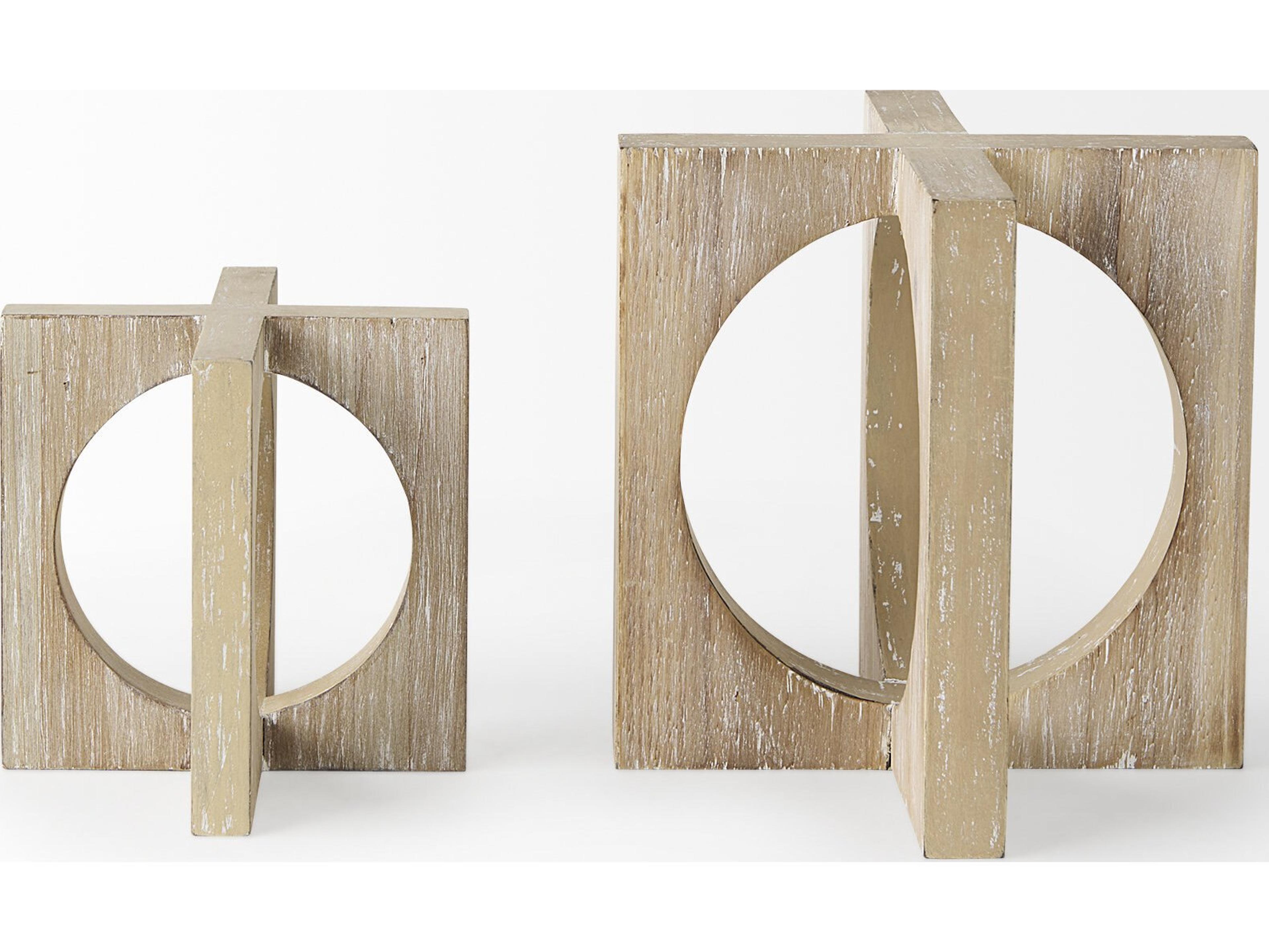 Mercana Cambie  5.7L x 5.7W x 5.7H Light Brown Wood Small Decorative Object