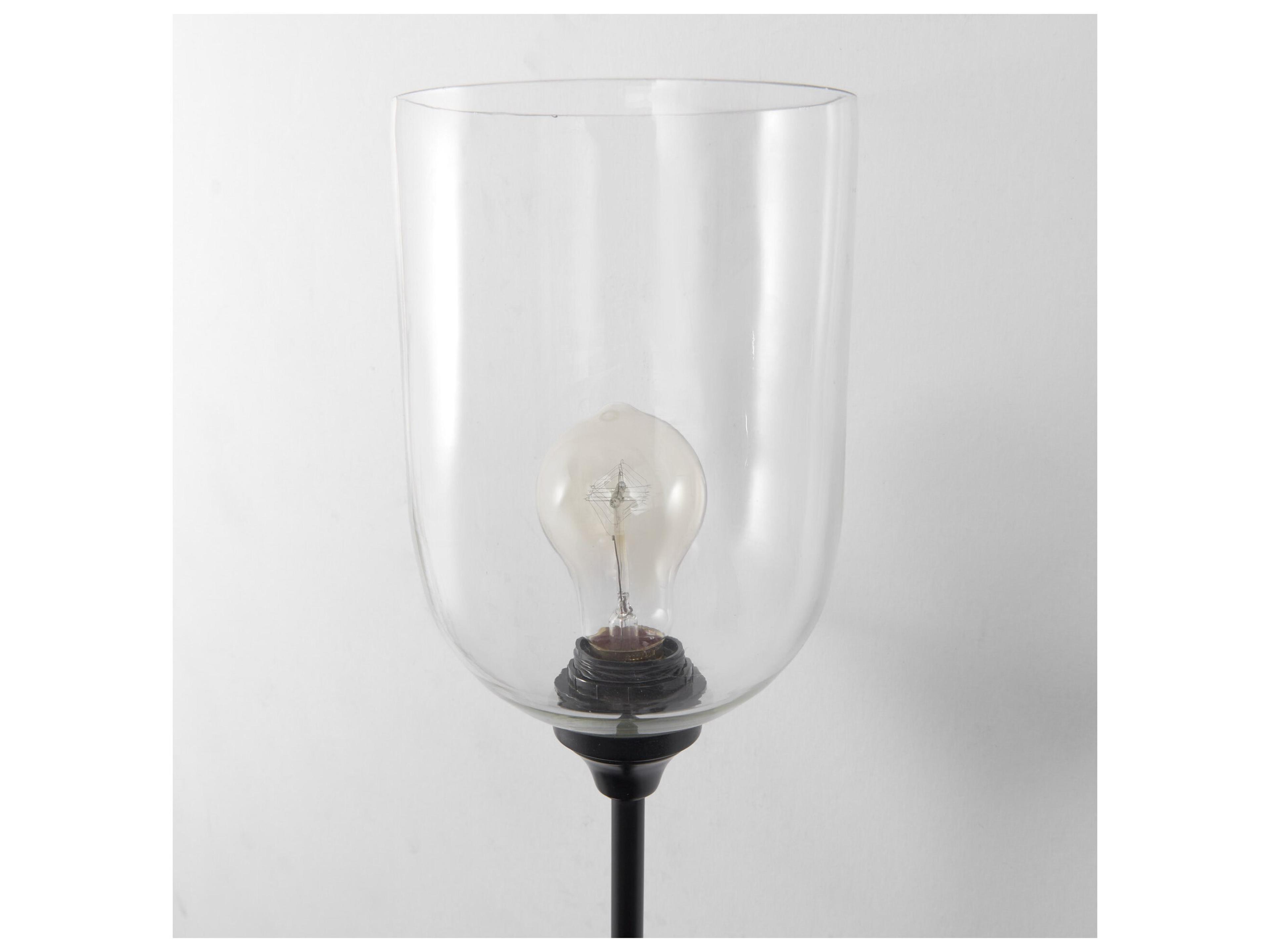 Mercana Clyde 6.0L x 8.0W x 37.0H Matte Black W/Glass Round Wall Sconce